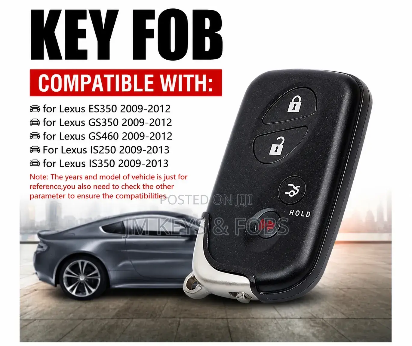 Smart Keyless Entry Fob Transmitter Replacement for Es 350