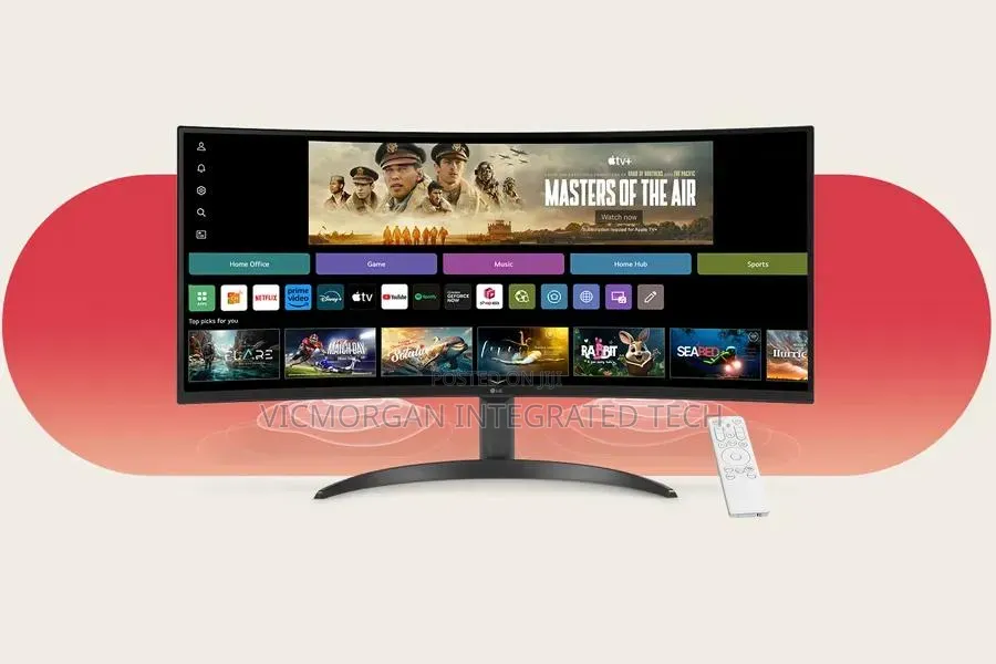 Lg 34sr63qa-B 34 Inch Smart Curved Monitor With Streaming Tv, QHD