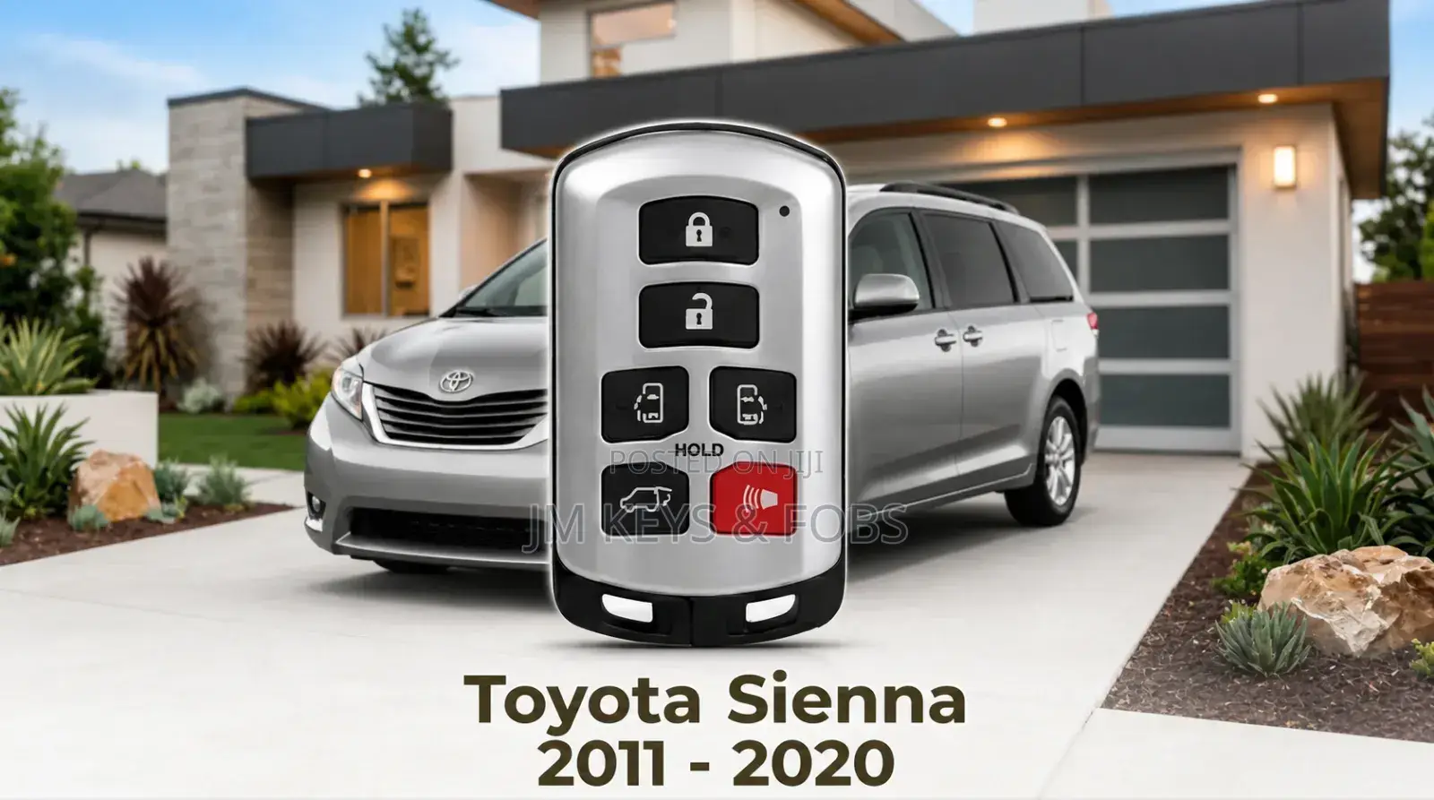 Smart Keyless Fob Transmitter for Toyota Sienna