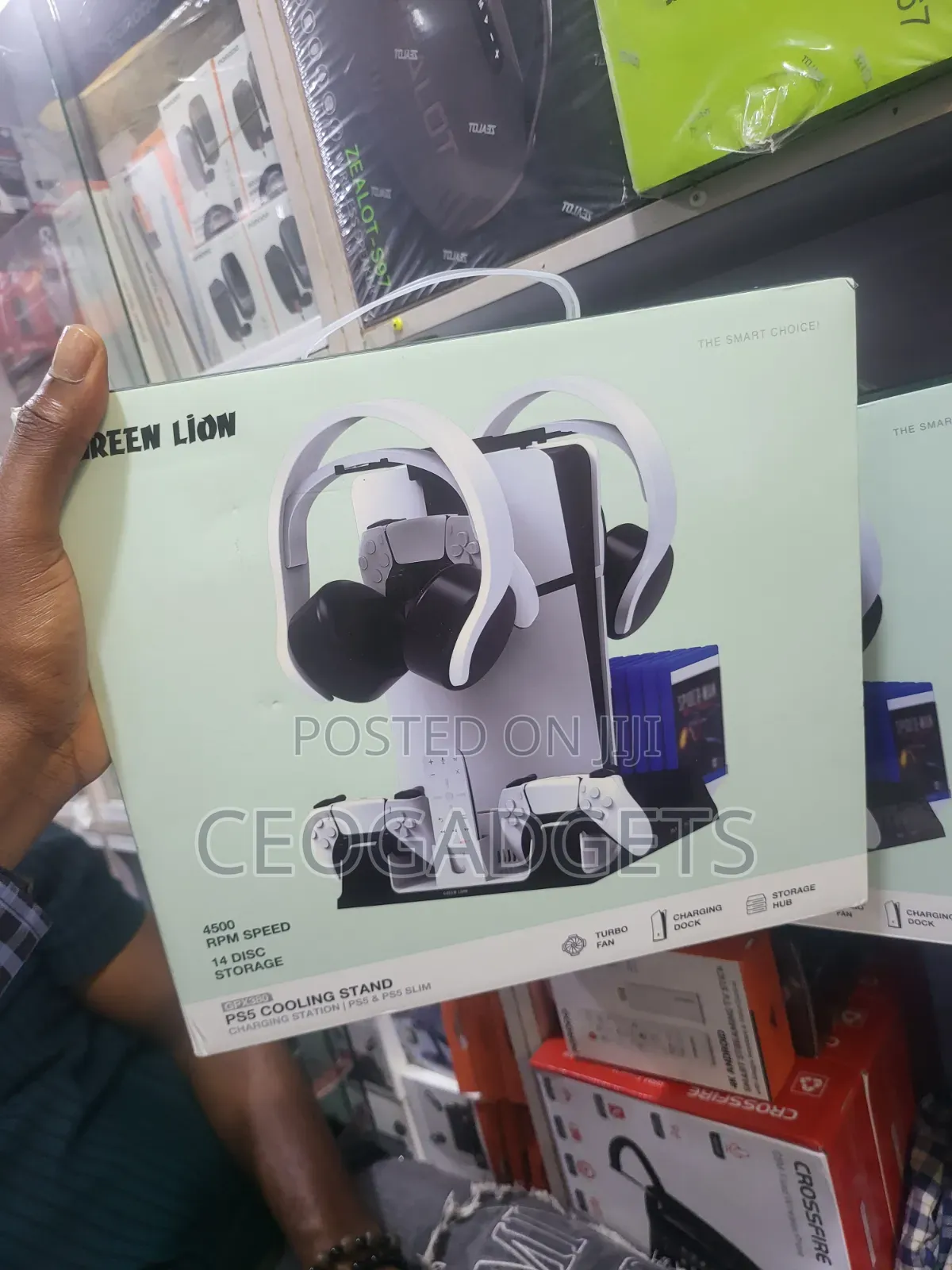Green Lion New Ps5/Ps5 Slim/Ps5 Pro Multi-Functional Cooling
