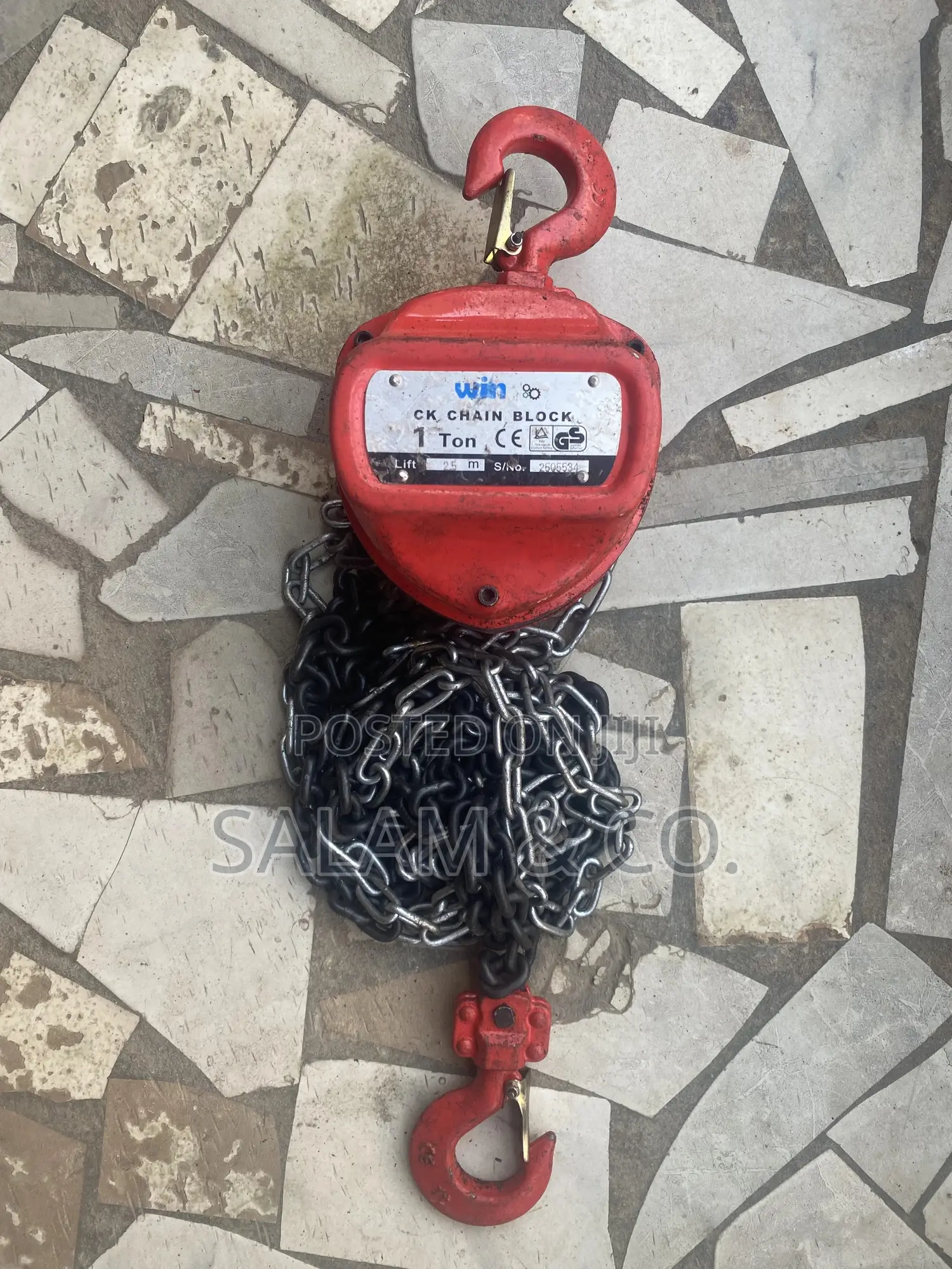 1 Ton Chain Block – Durable Manual Hoist for Heavy Lifting