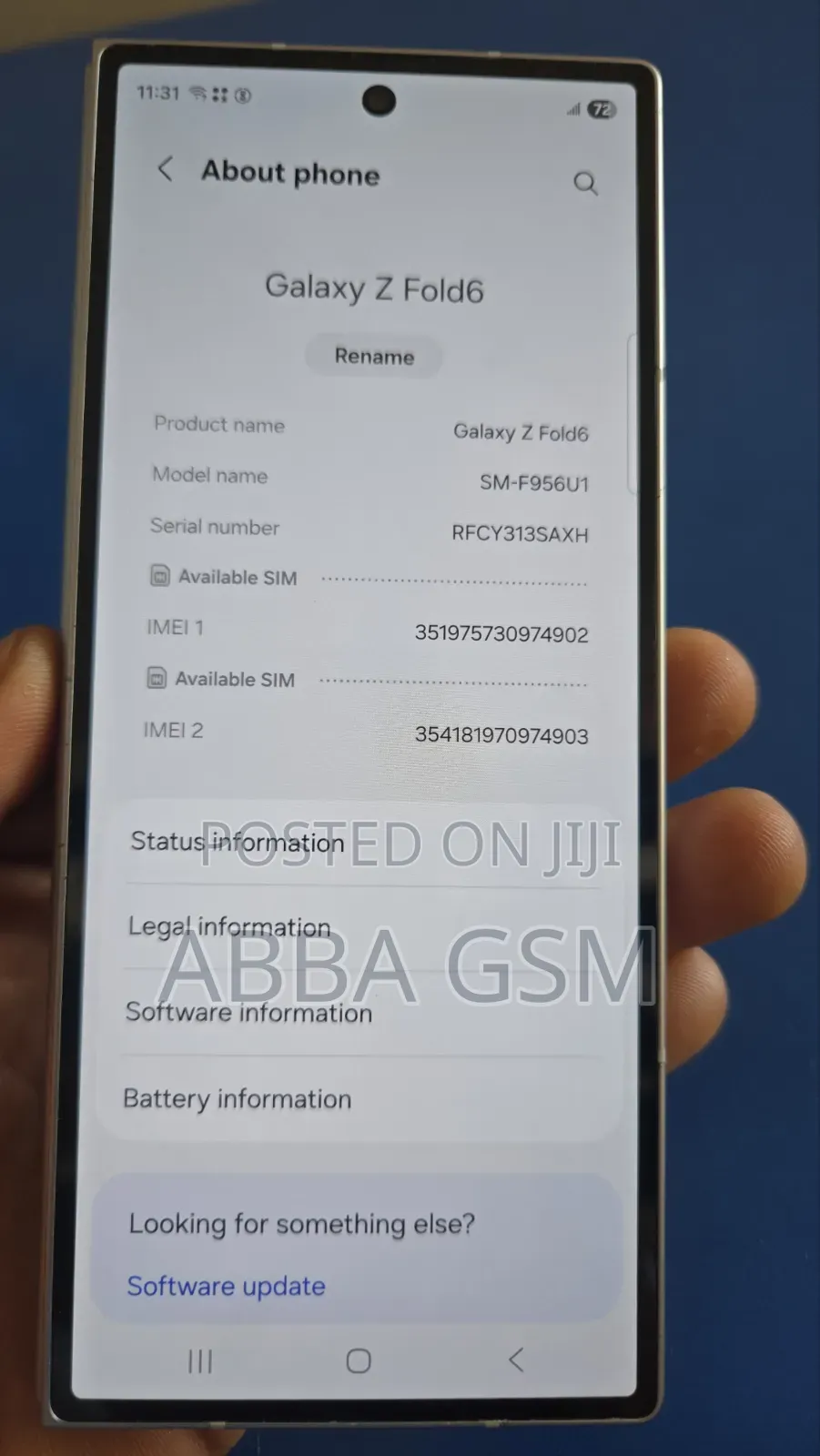 New Samsung Galaxy Z Fold6 256 GB Silver
