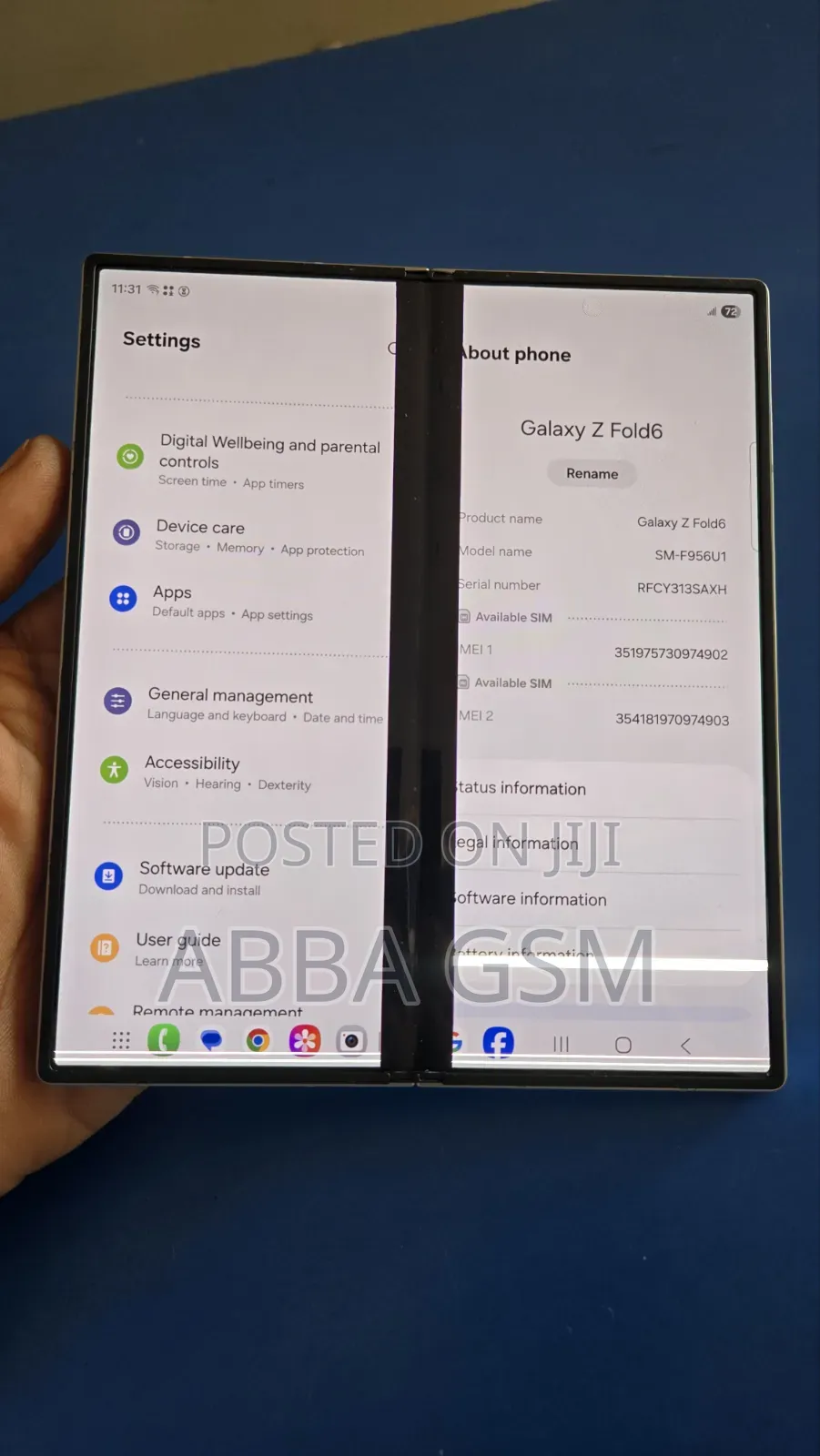 New Samsung Galaxy Z Fold6 256 GB Silver