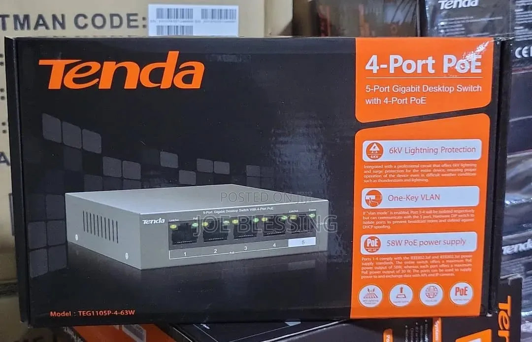 Tenda 5port Gigabit Desktop Switch With 4port Poe