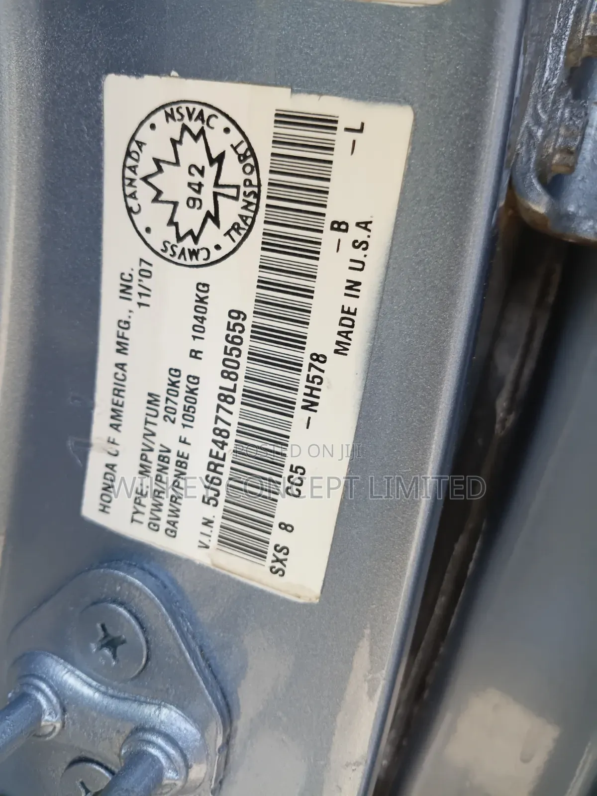Honda CR-V 2008 Blue
