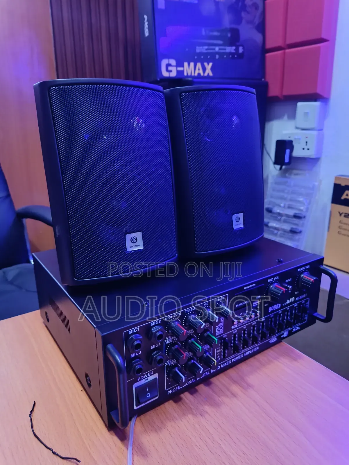 Lucky Tone Wall Mount Speaker and Amplifier