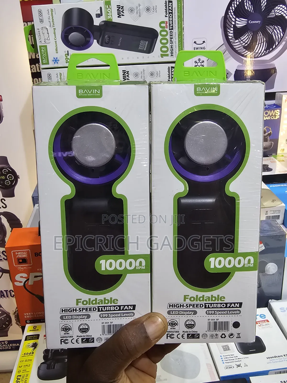 Bavin Ac Chilling Turbo Hand Fan With 10000rpm