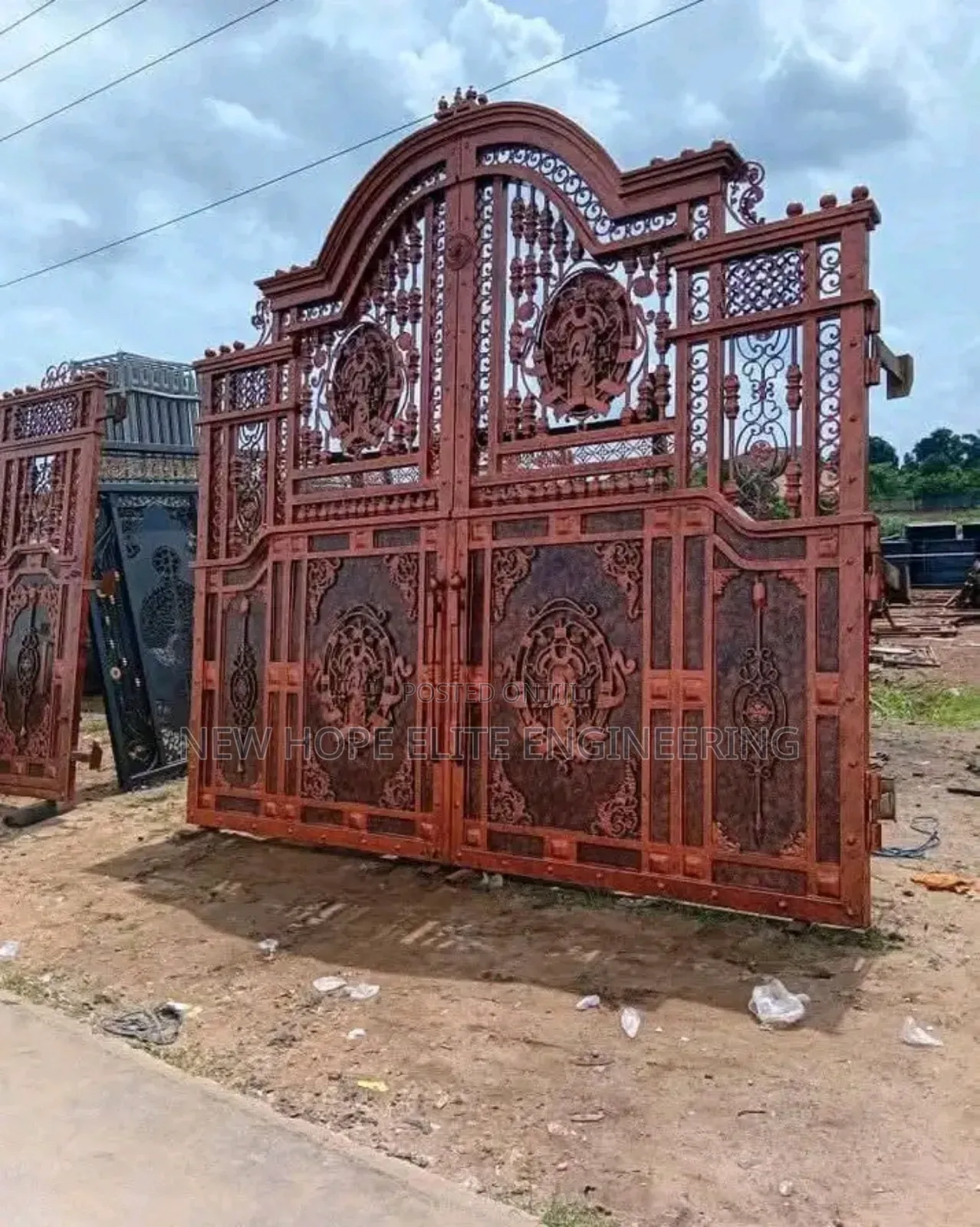 Solid Wrought Iron Gate