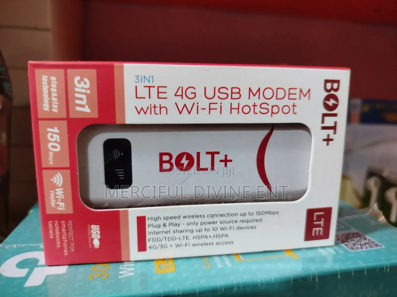 Bolt + Lte 4g Usb Modem Wifi Hotspot 159mbps 3 in 1. Mini Router