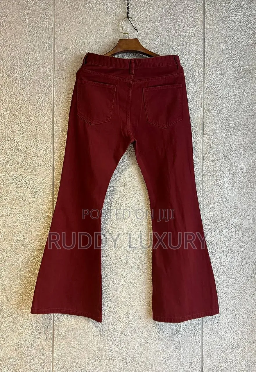 Vintage Burgundy Low-Rise Flared Jeans