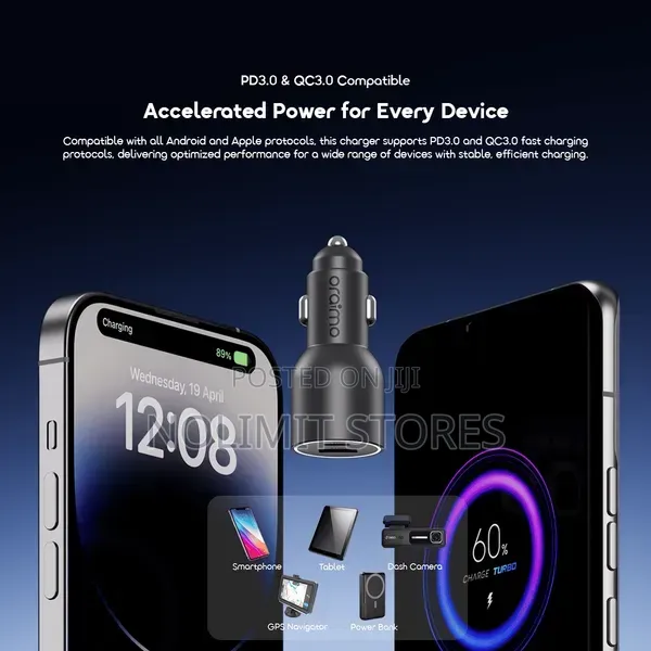 Oraimo Powerdrive 7691 Pro 69w Dual Super Car Charger