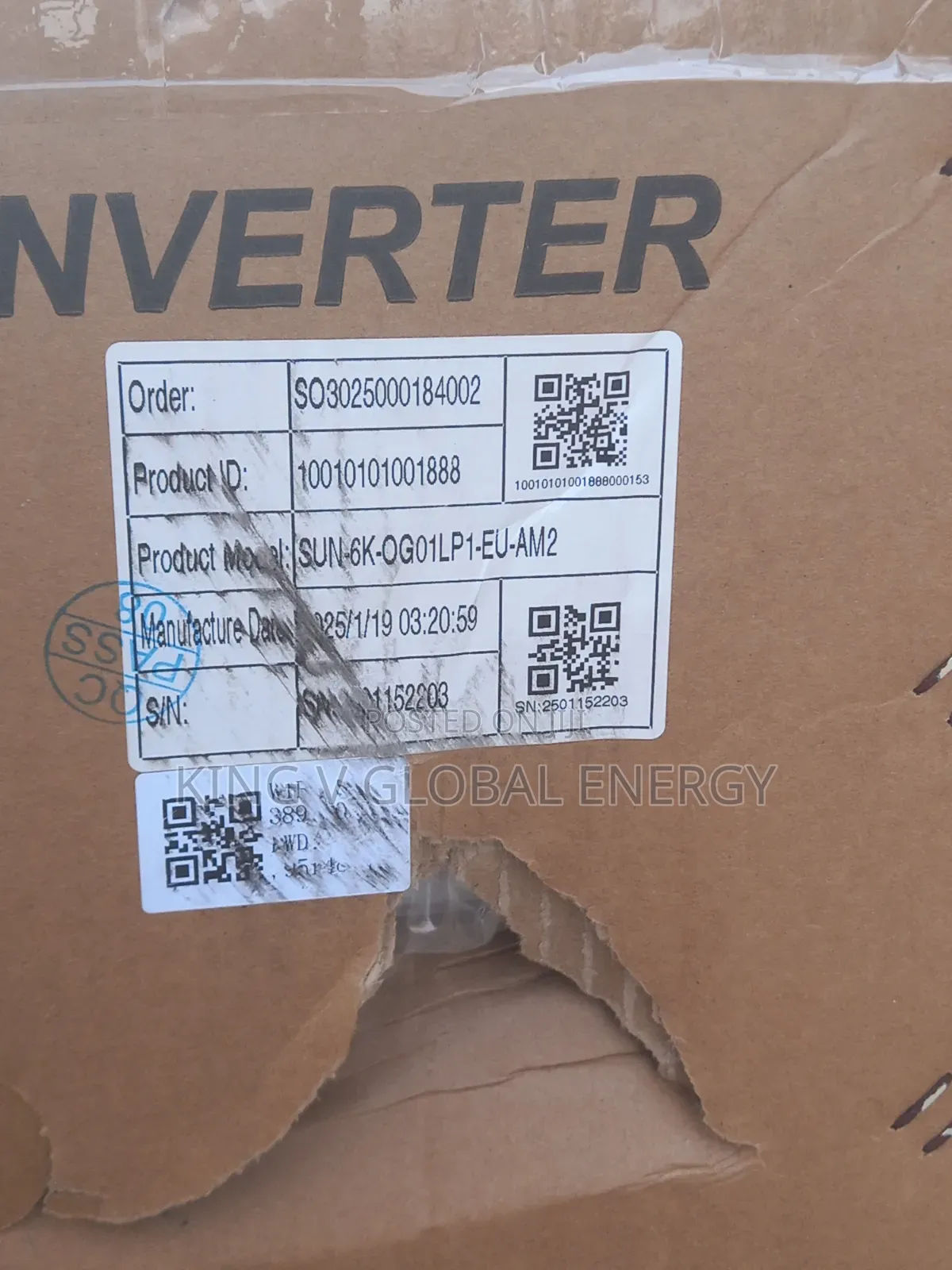 Deye 6kva/48v Hybrid Inverter
