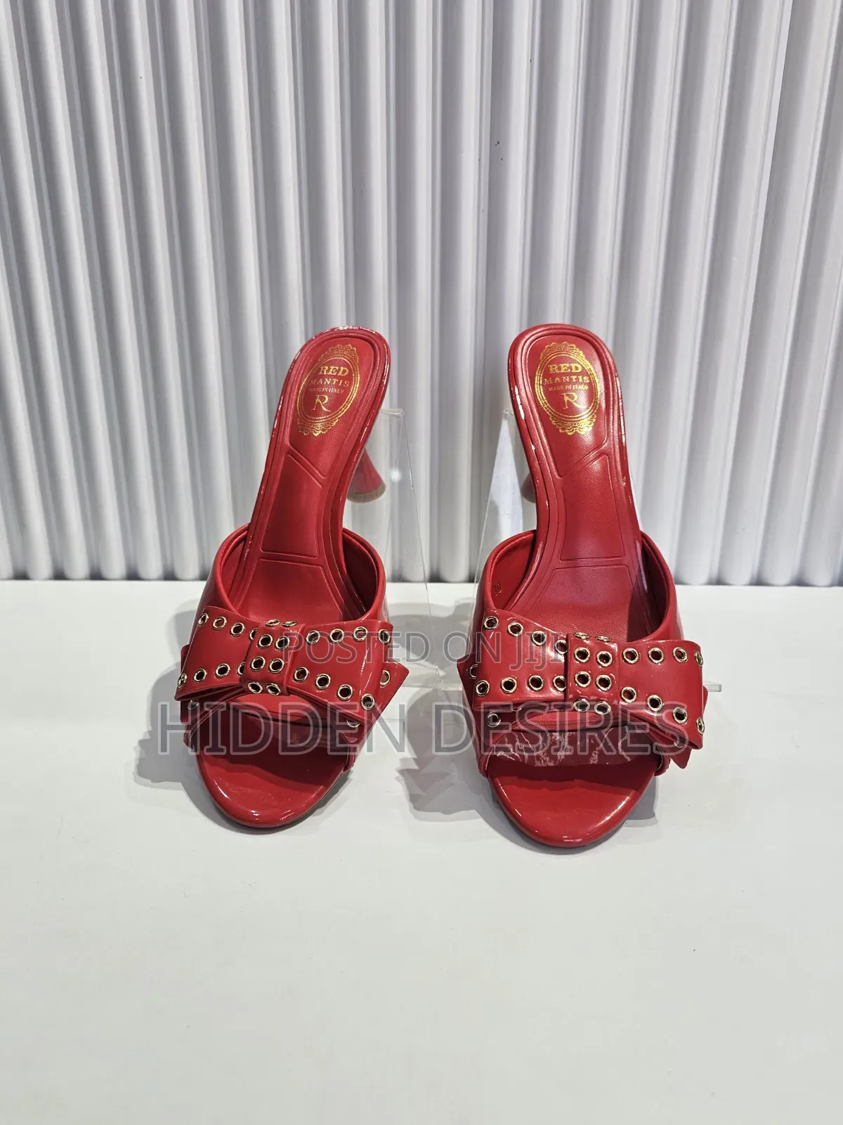 Stylish Bow Party Mules- Red