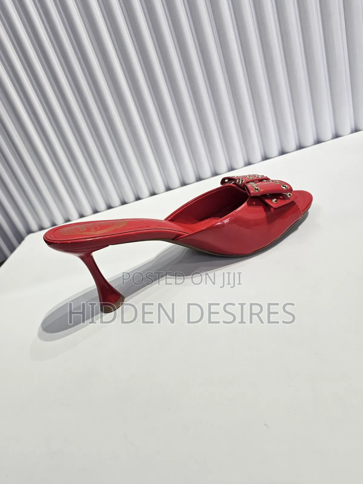 Stylish Bow Party Mules- Red