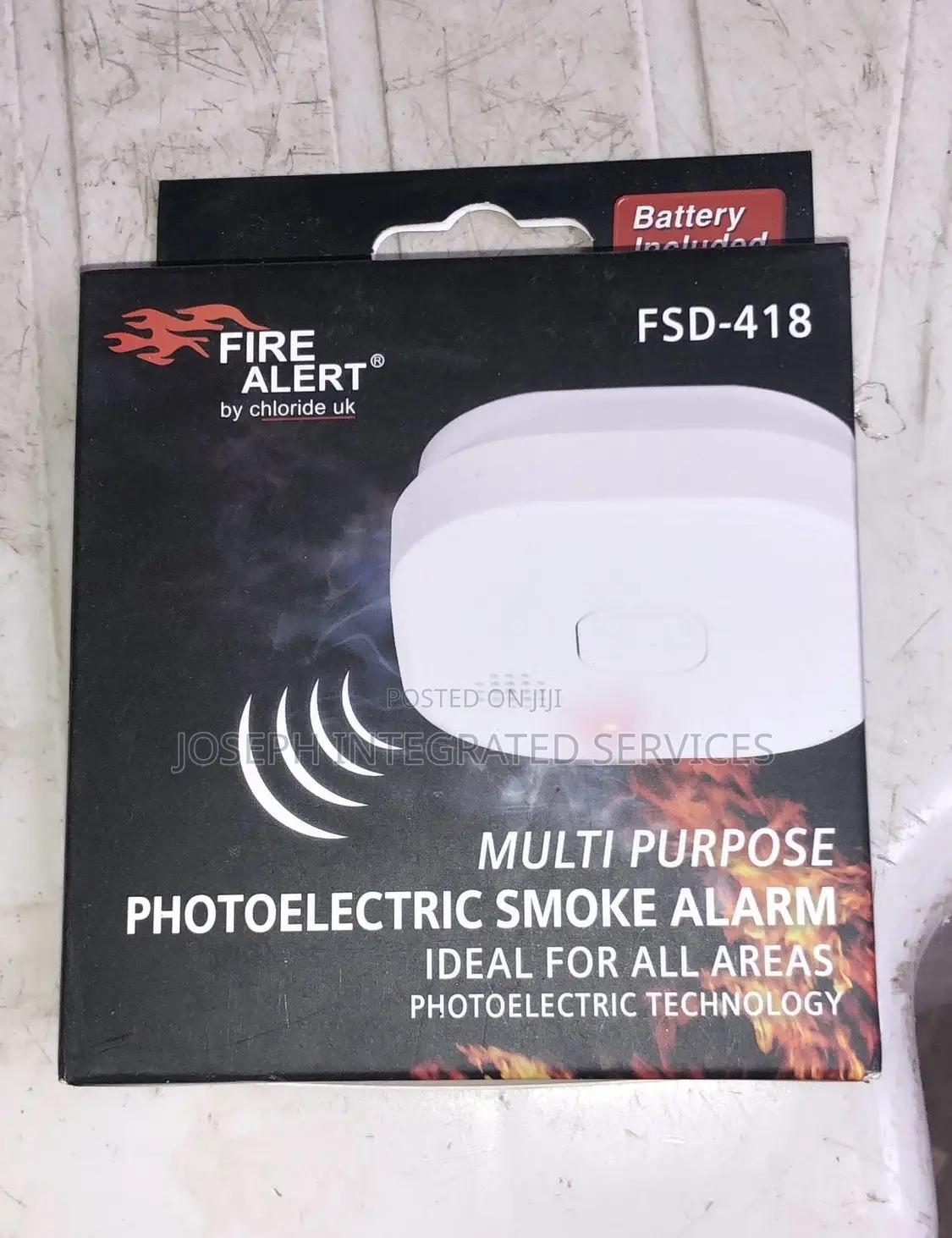 Chloride Uk Wireless Photoelectric Smoke Detector, Model Fsd-418.