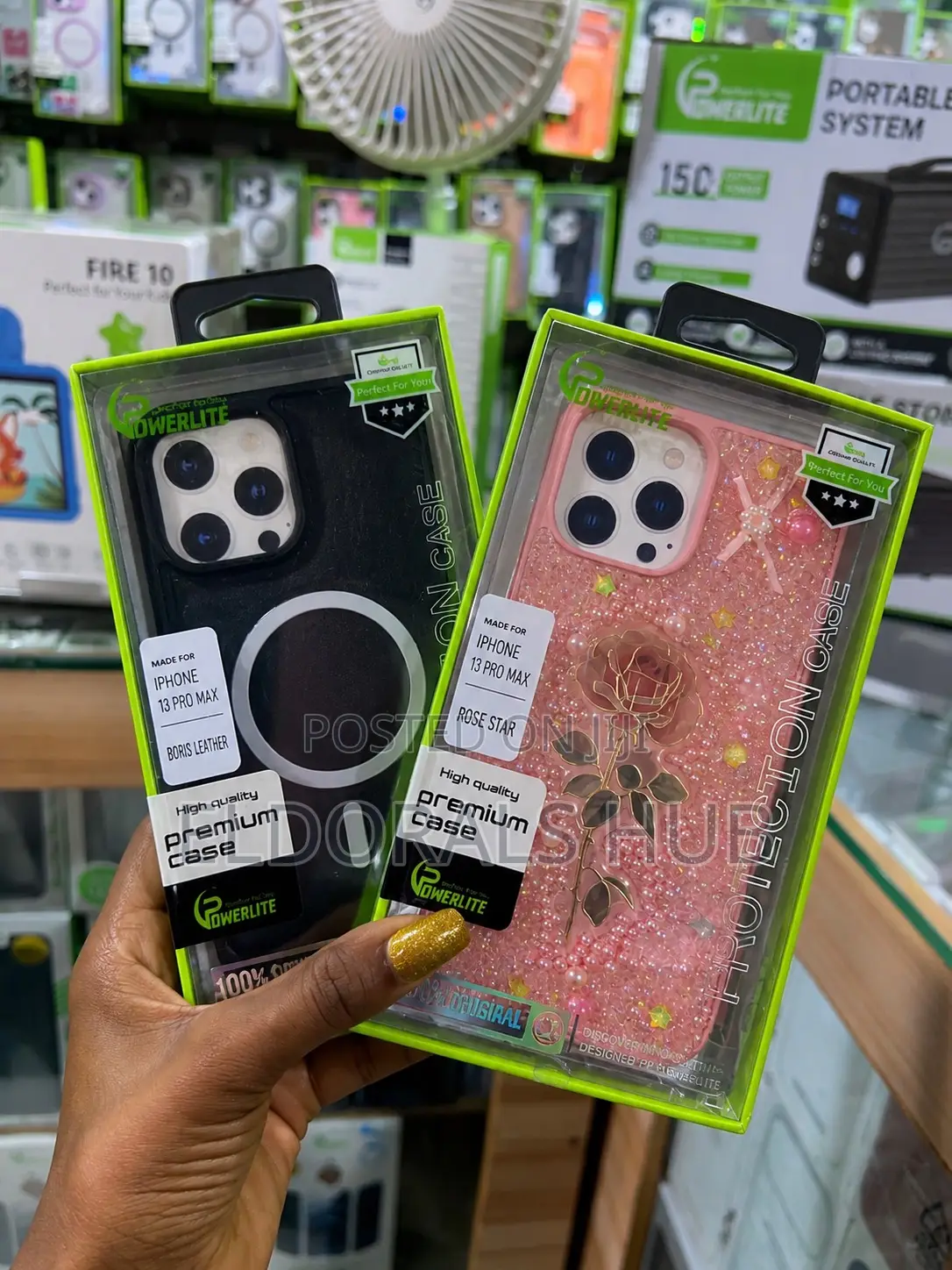 Premium iPhone 13 Pro Max Case Glitter Floral Shockproof Cover