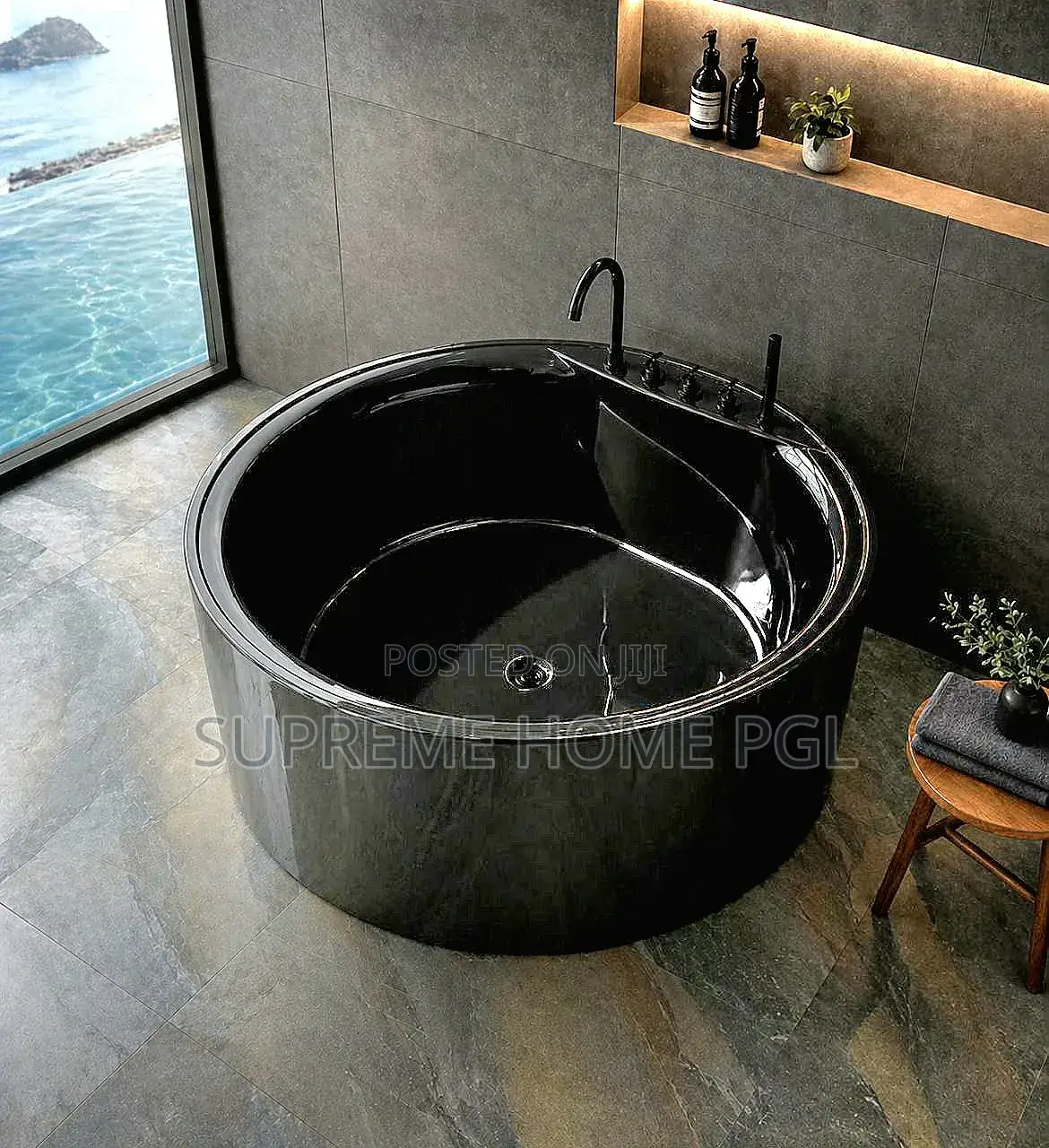 High Quality Circle Stand Alone Bathtub