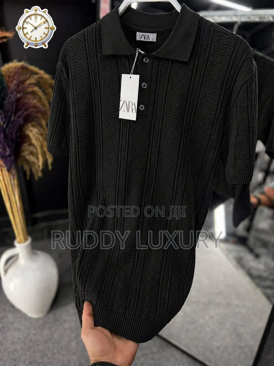 Luxury Button-Neck Premium Top