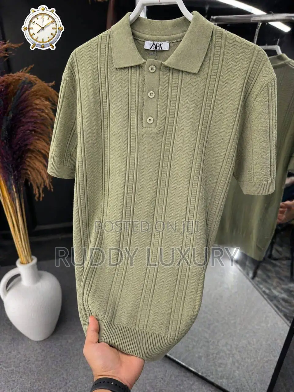 Luxury Button-Neck Premium Top