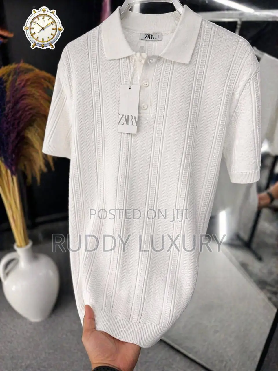 Luxury Button-Neck Premium Top