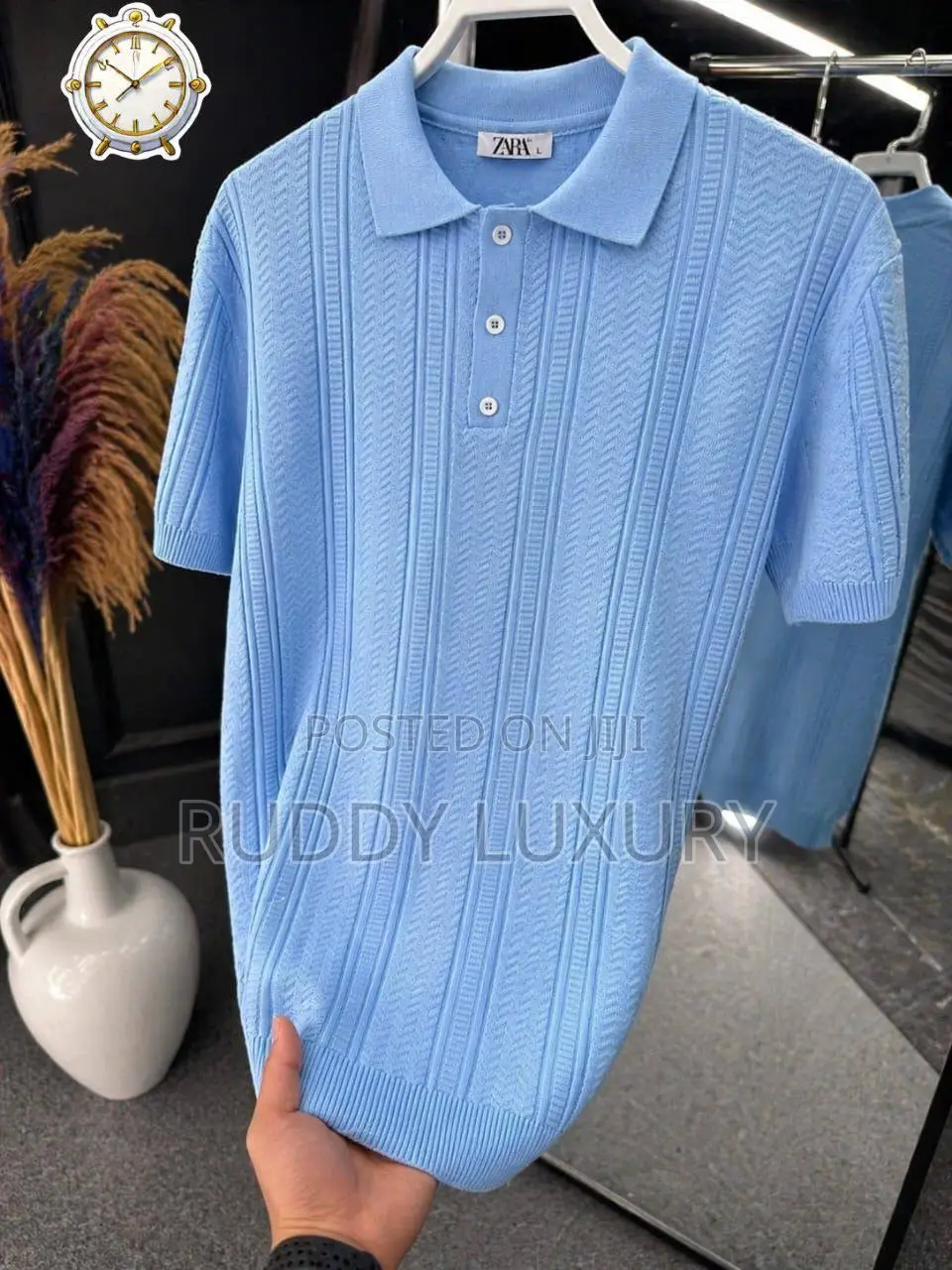 Luxury Button-Neck Premium Top