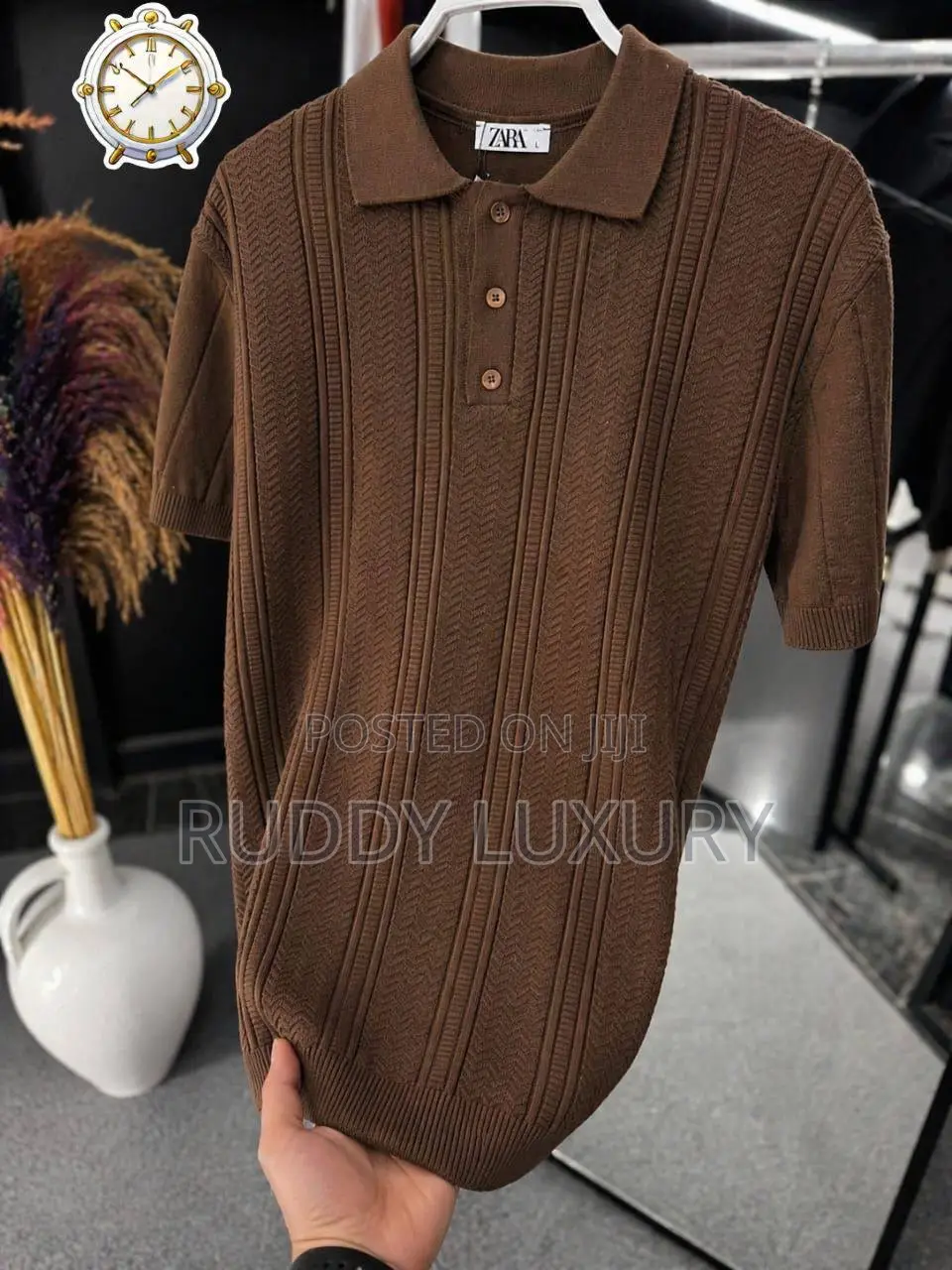 Luxury Button-Neck Premium Top