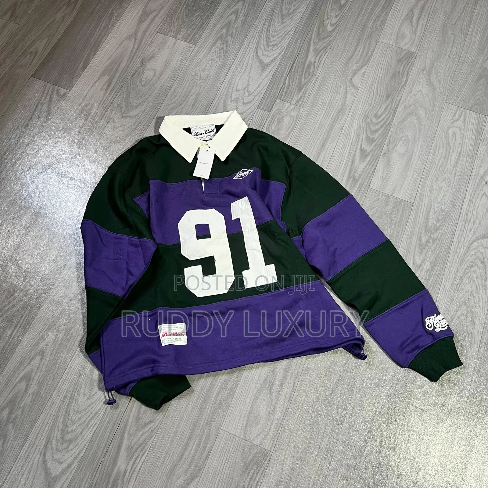 Badblood Striped Long Sleeve Polo 91 T-Shirt