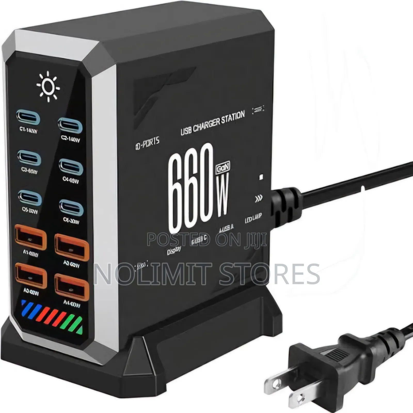 660w Gan Usb C Charger Station 10 Ports Fast Charger