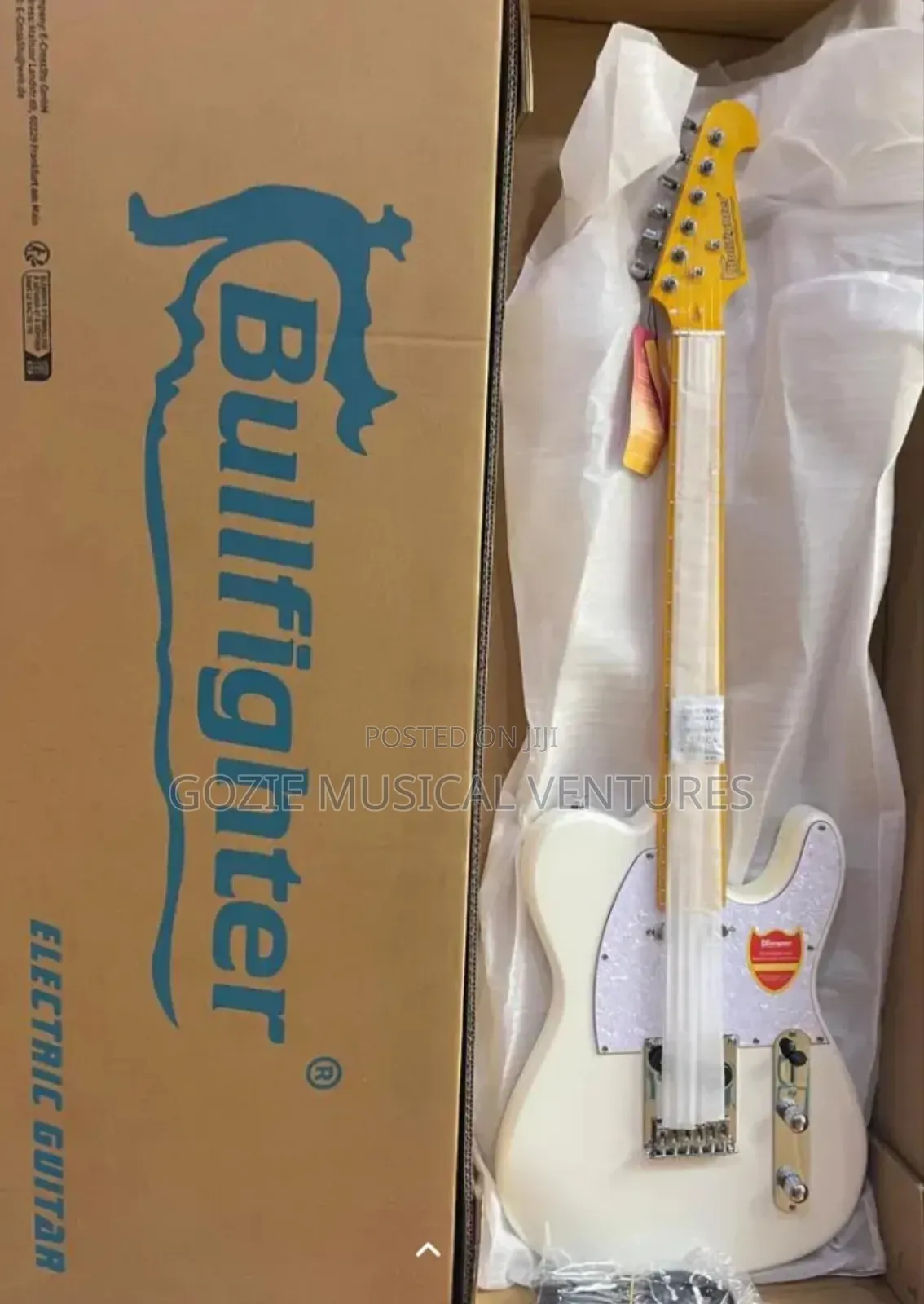 22fret Bullfighter White Telecaster Electric Lead Guitar