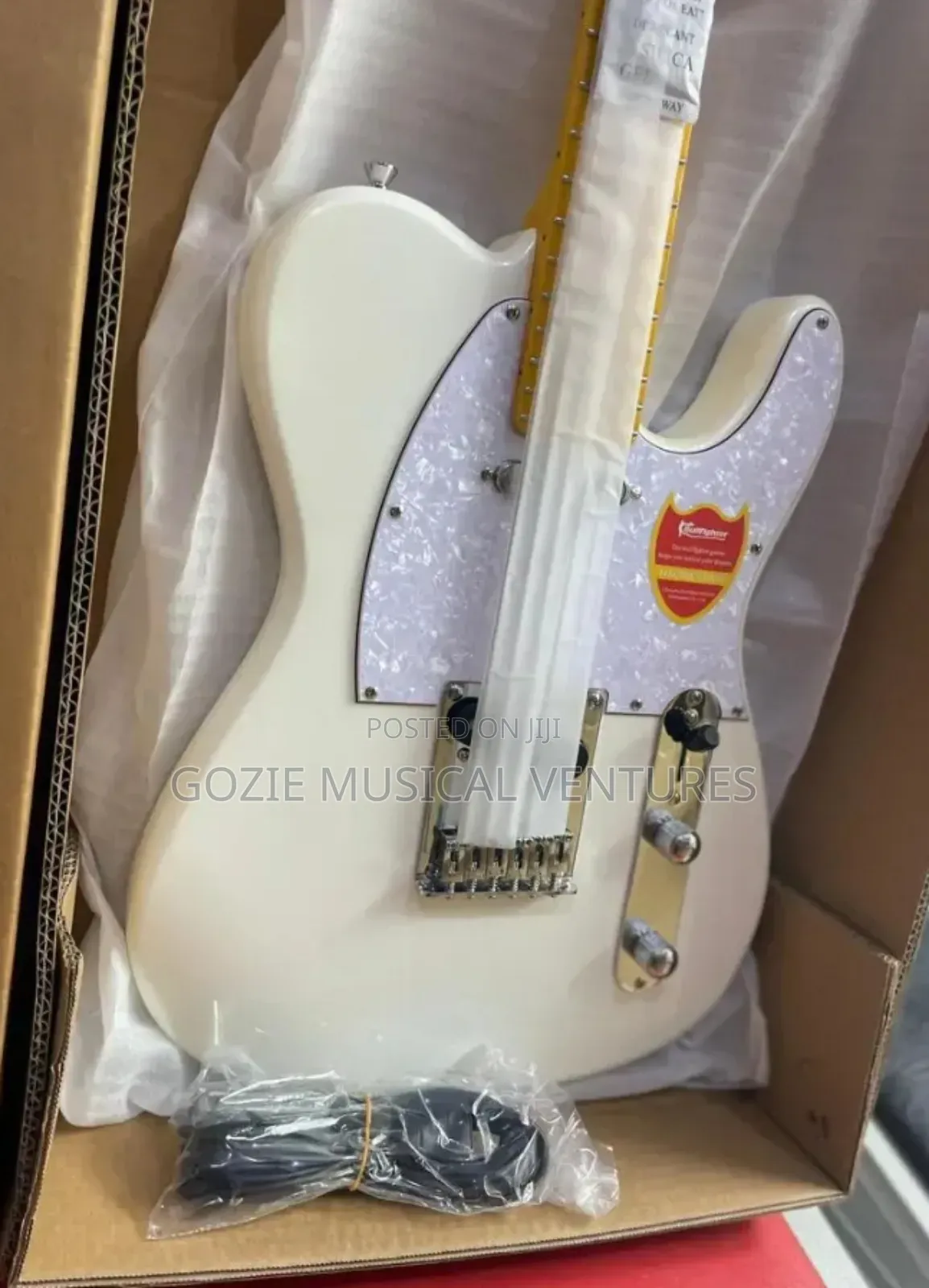 22fret Bullfighter White Telecaster Electric Lead Guitar