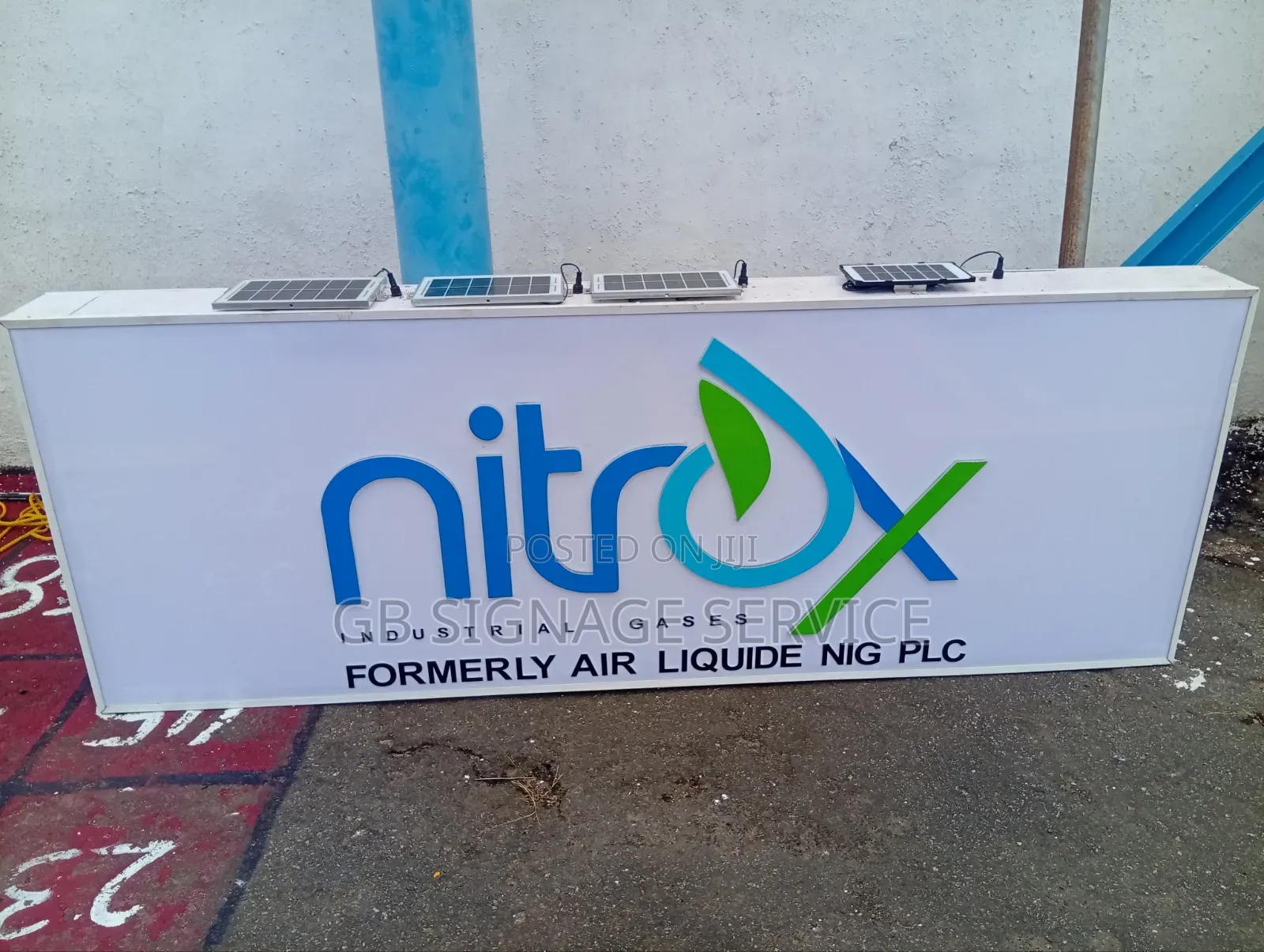 Double Outdoor Solar Sign