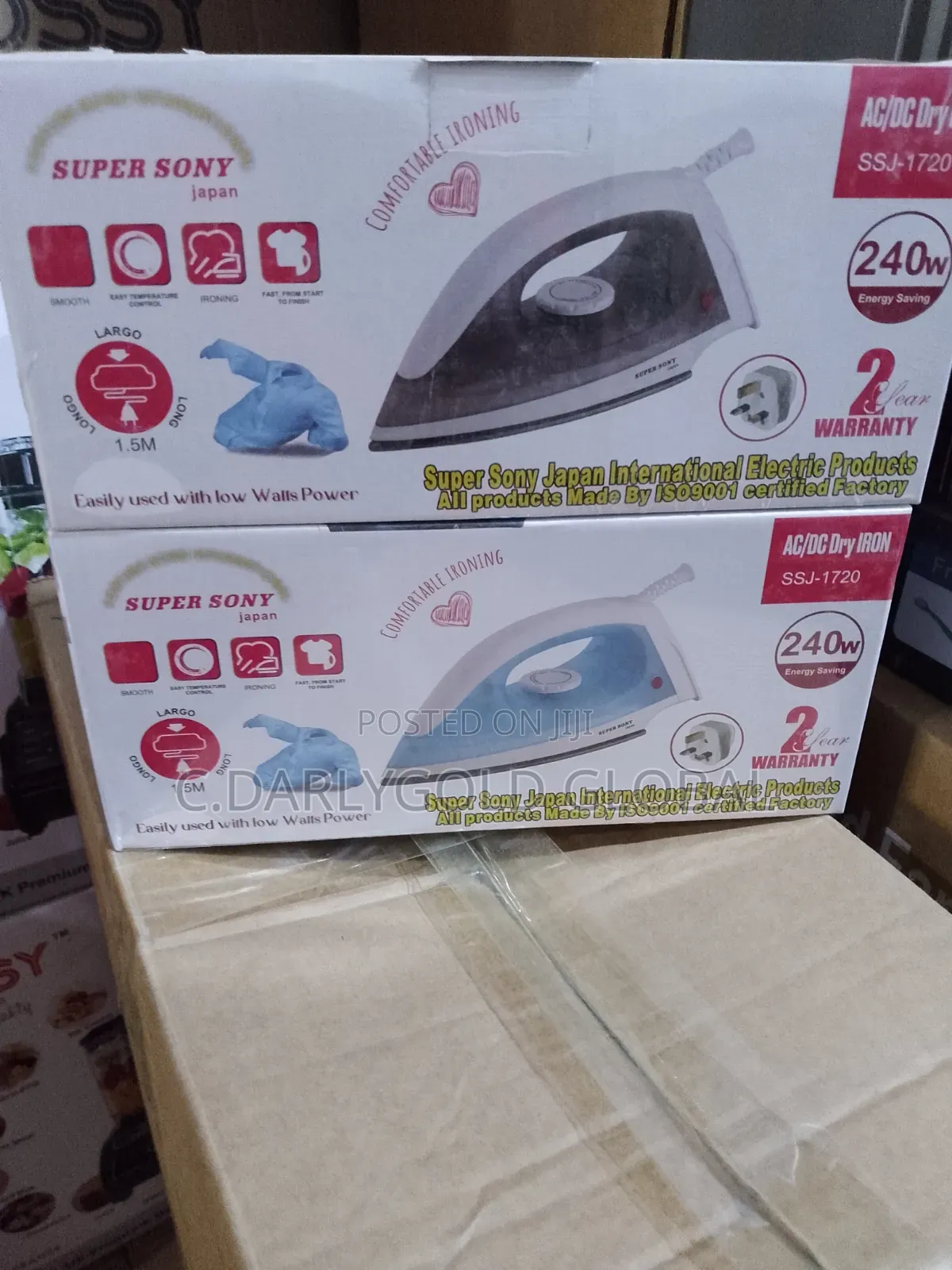 Super Sony Ac/Dc Pressing Iron or Solar Iron