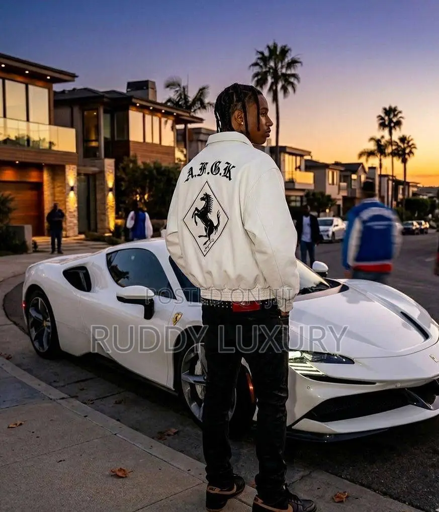 A Few Good Kids (Afgk) Racing Ferrari Horse Leather Jack