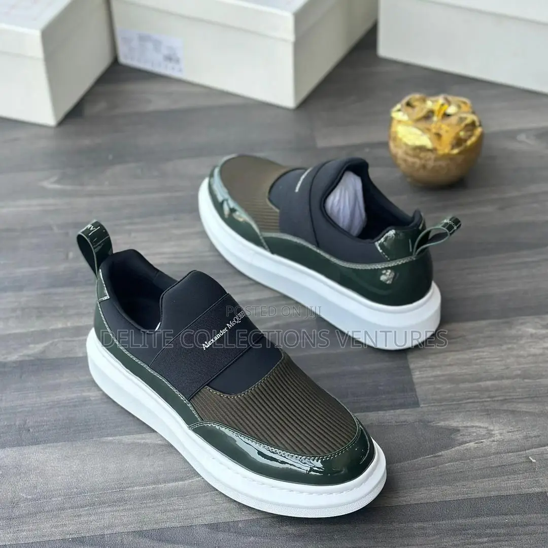 Alexander McQueen White Sole Green Colour 