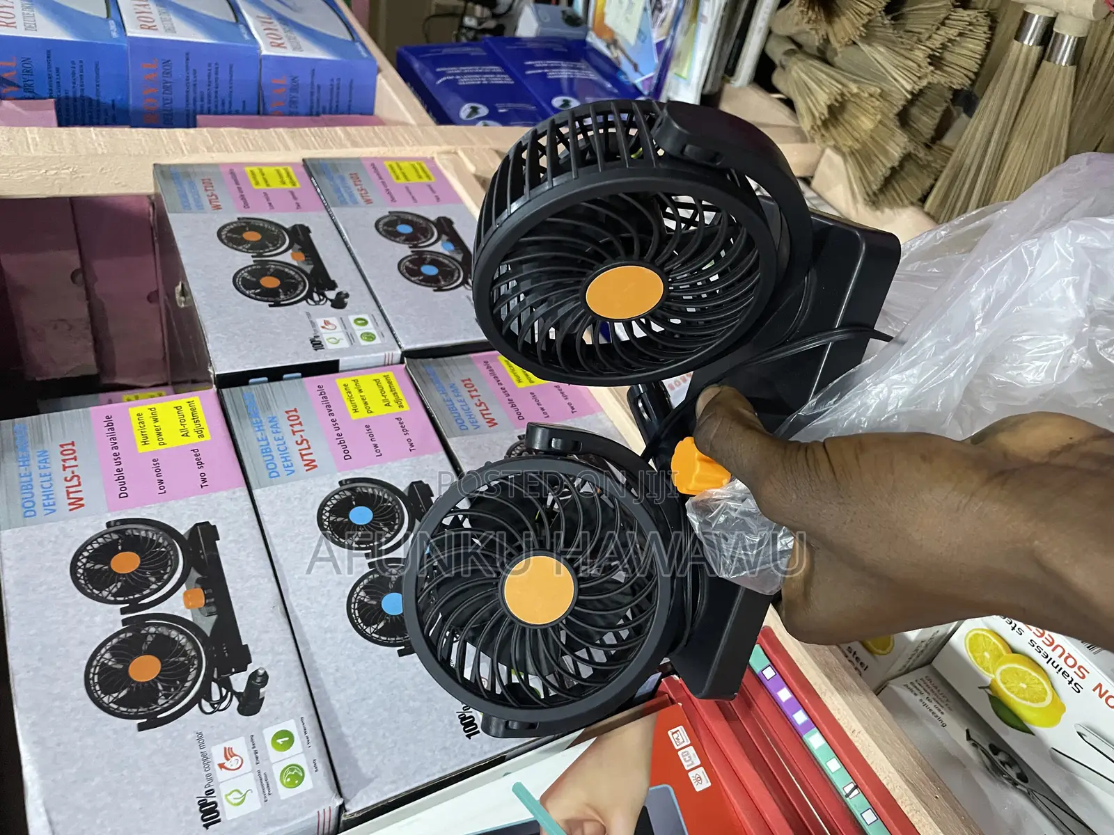 Double Headed Vehicle Fan