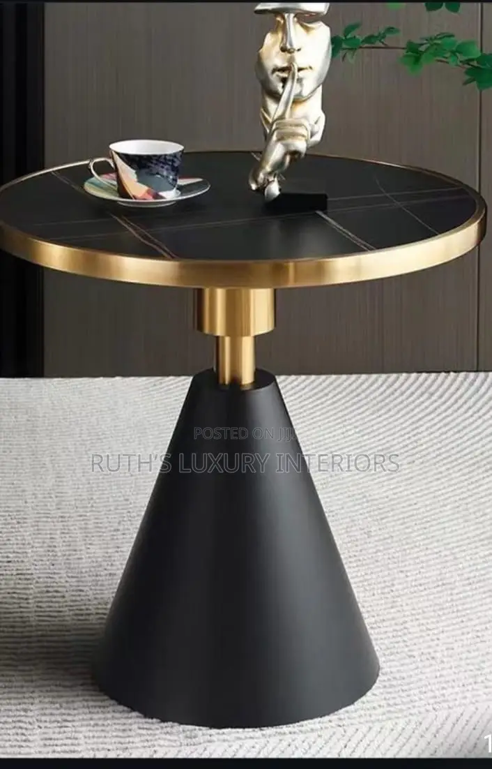 Luxury Side Table or Side Stool Available in Gold and Black