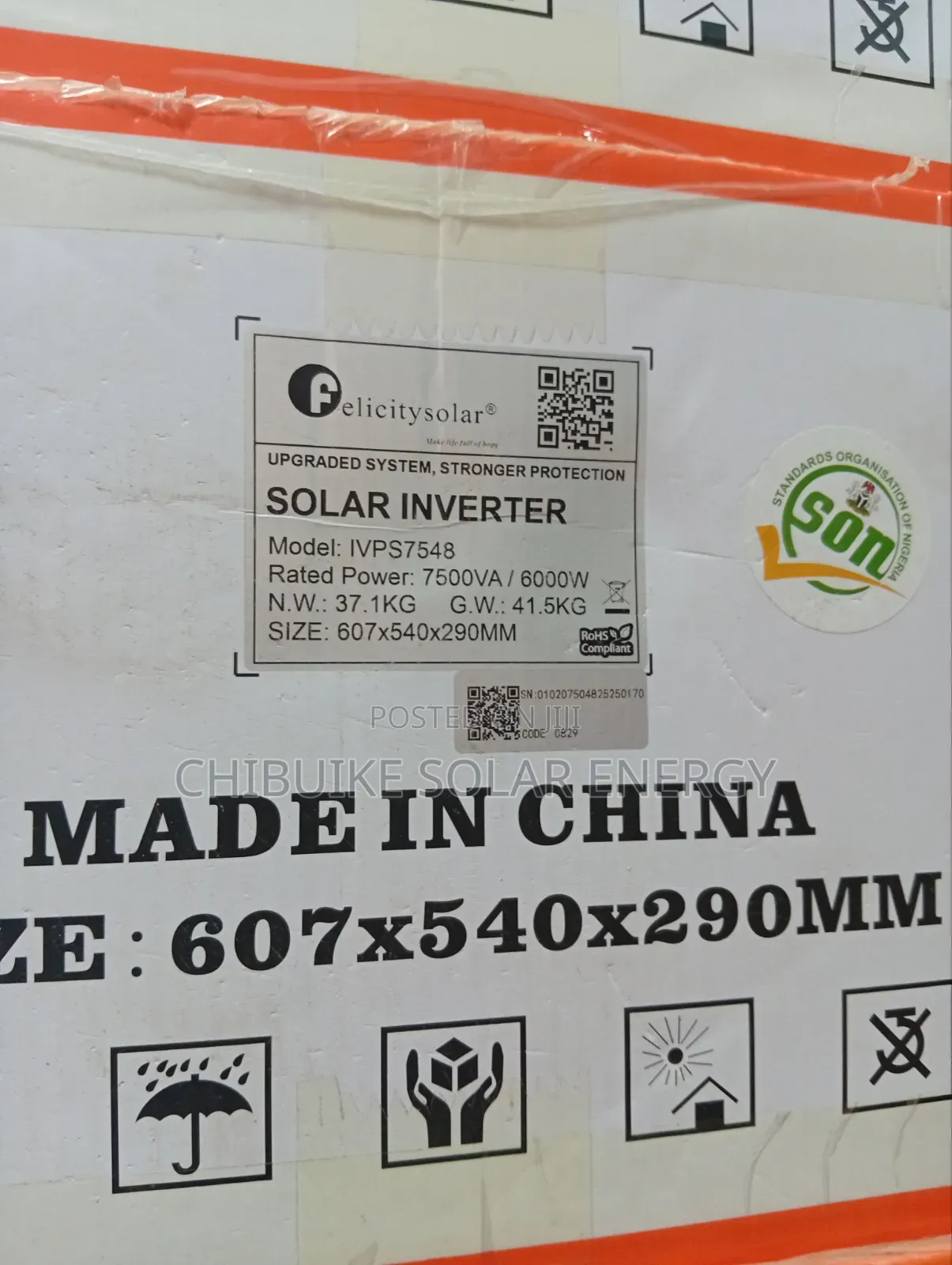 Felicity Solar Inverter 7.5kwva/48v