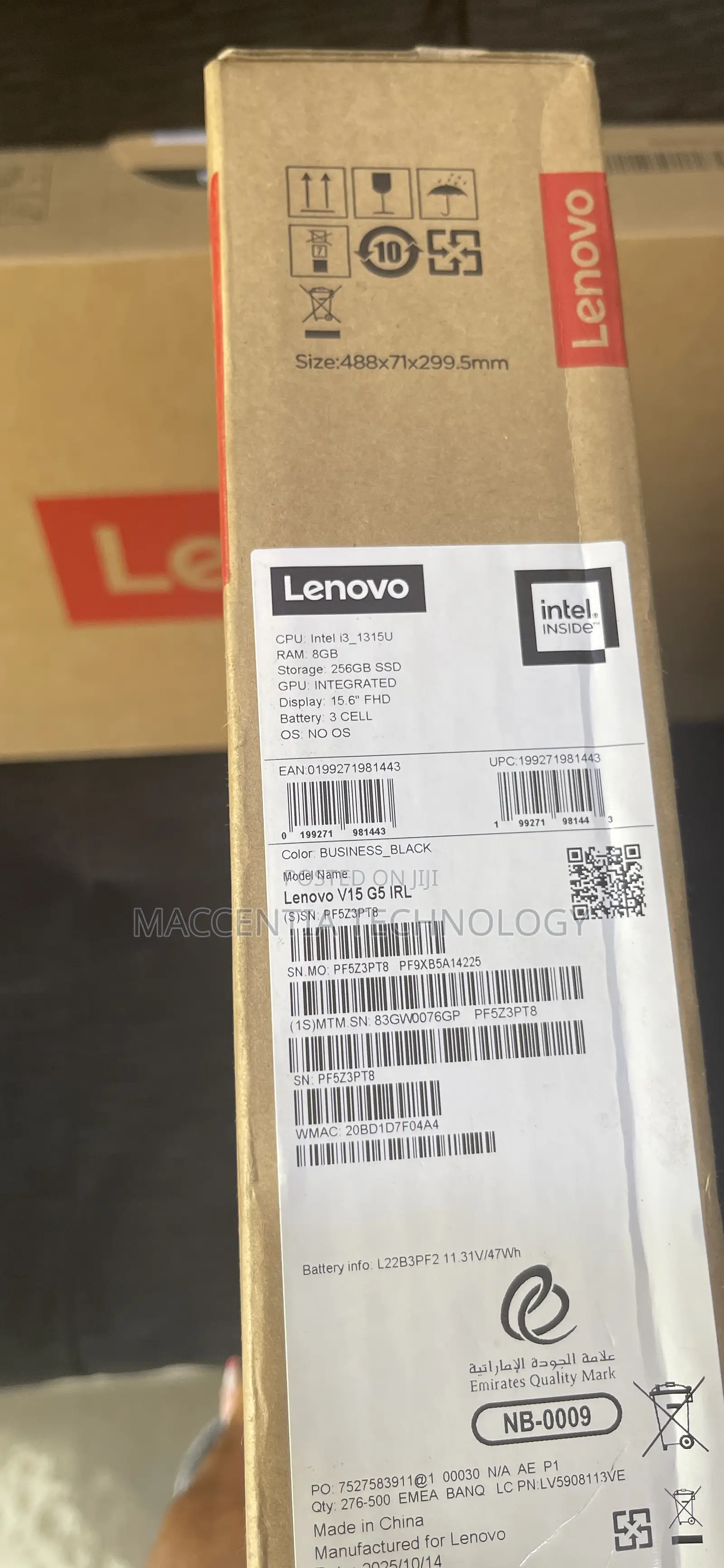 New Laptop Lenovo V15 G4 8GB Intel Core i3 SSD 256GB