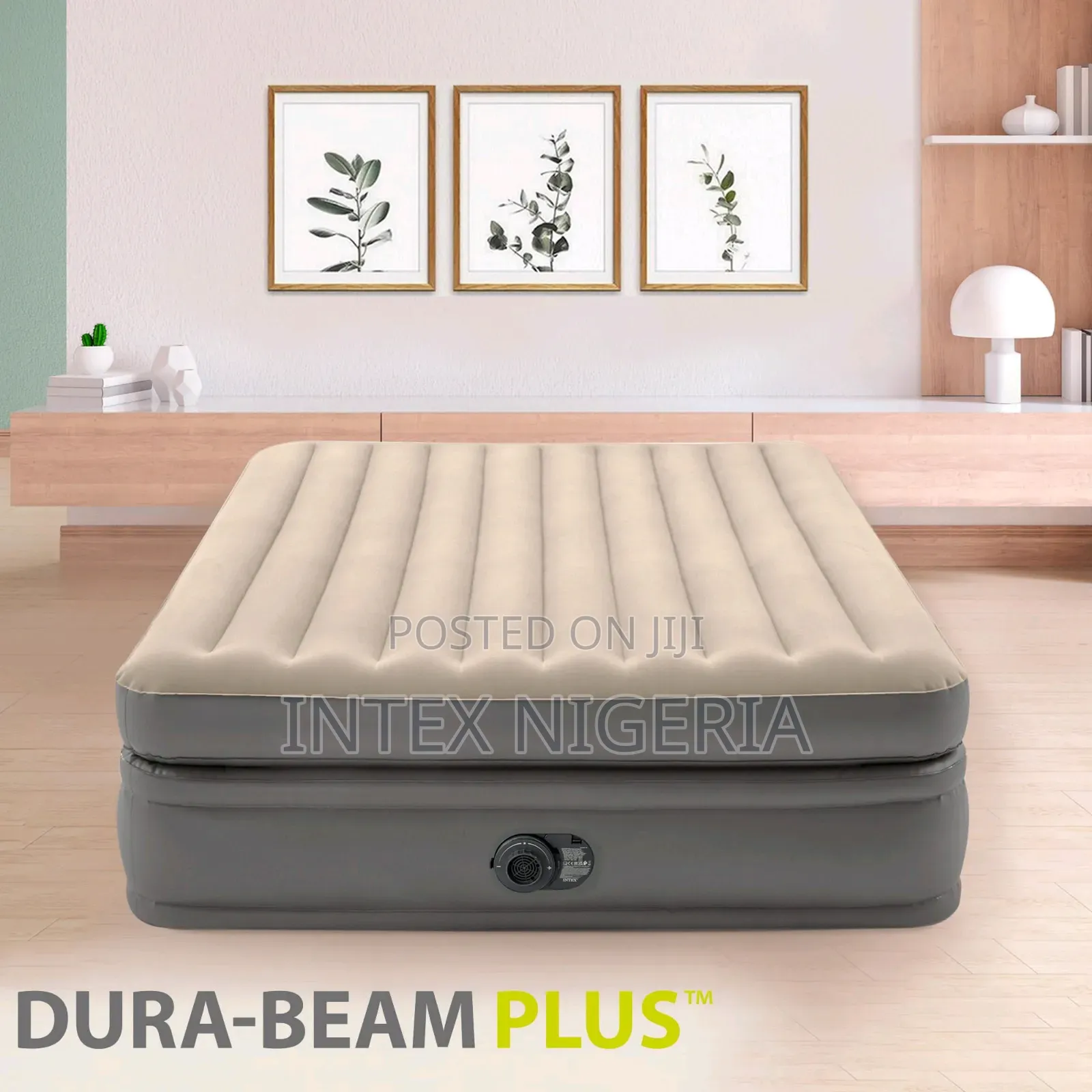 Intex Inflatable Queen Dura-Beam Prime Comfort Air Mattress