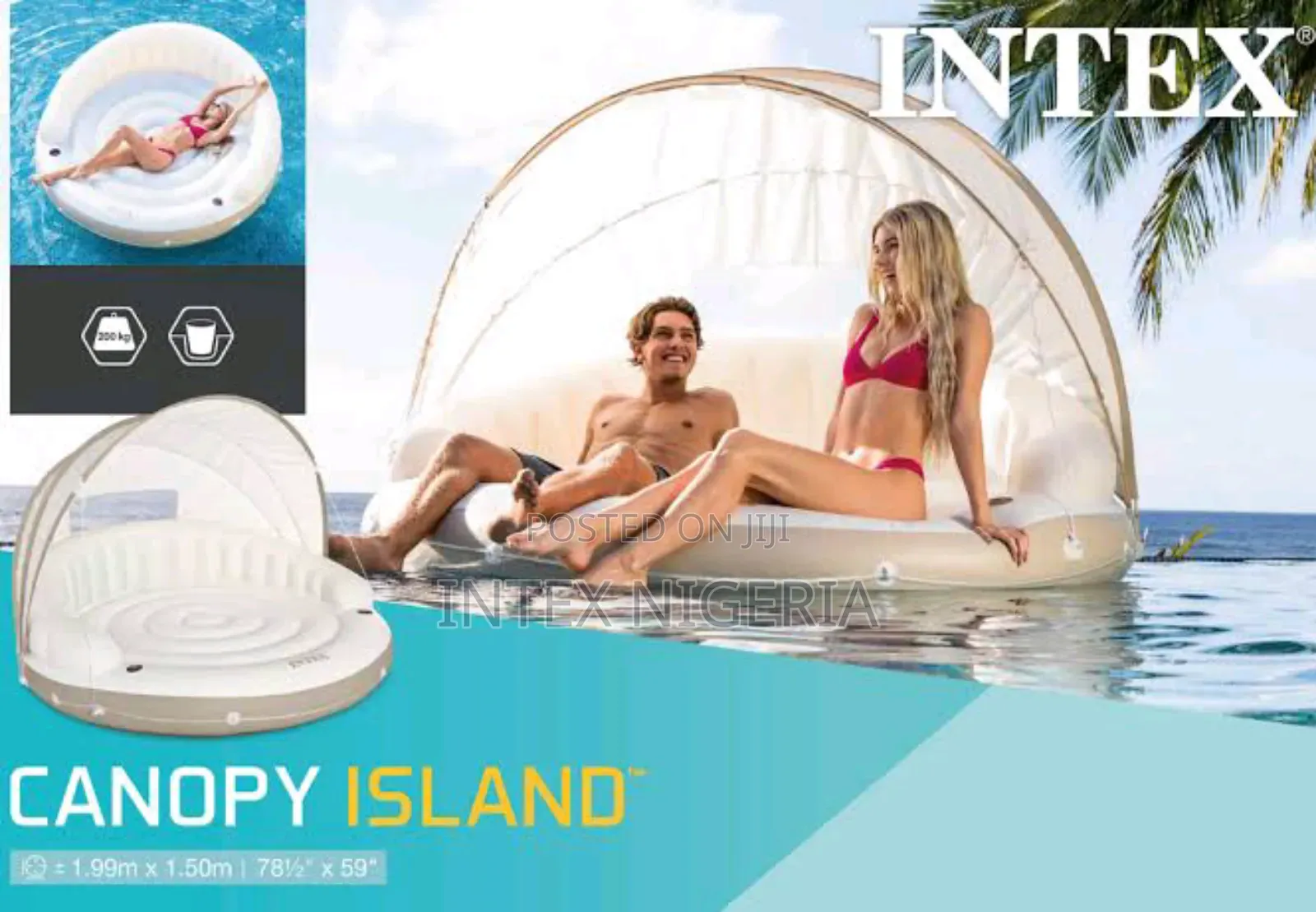 Intex Canopy Inflatable Pool Island Float