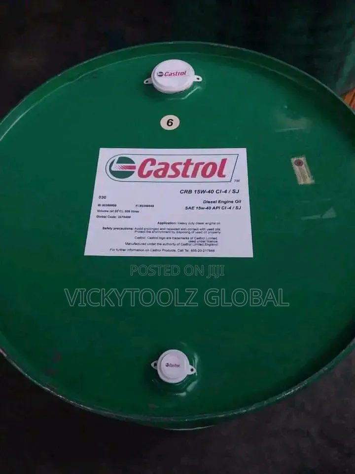 Castrol CRB Multi 15w-40 Cl-4 Sj Heavy-Duty Diesel Engine Oil Drum.