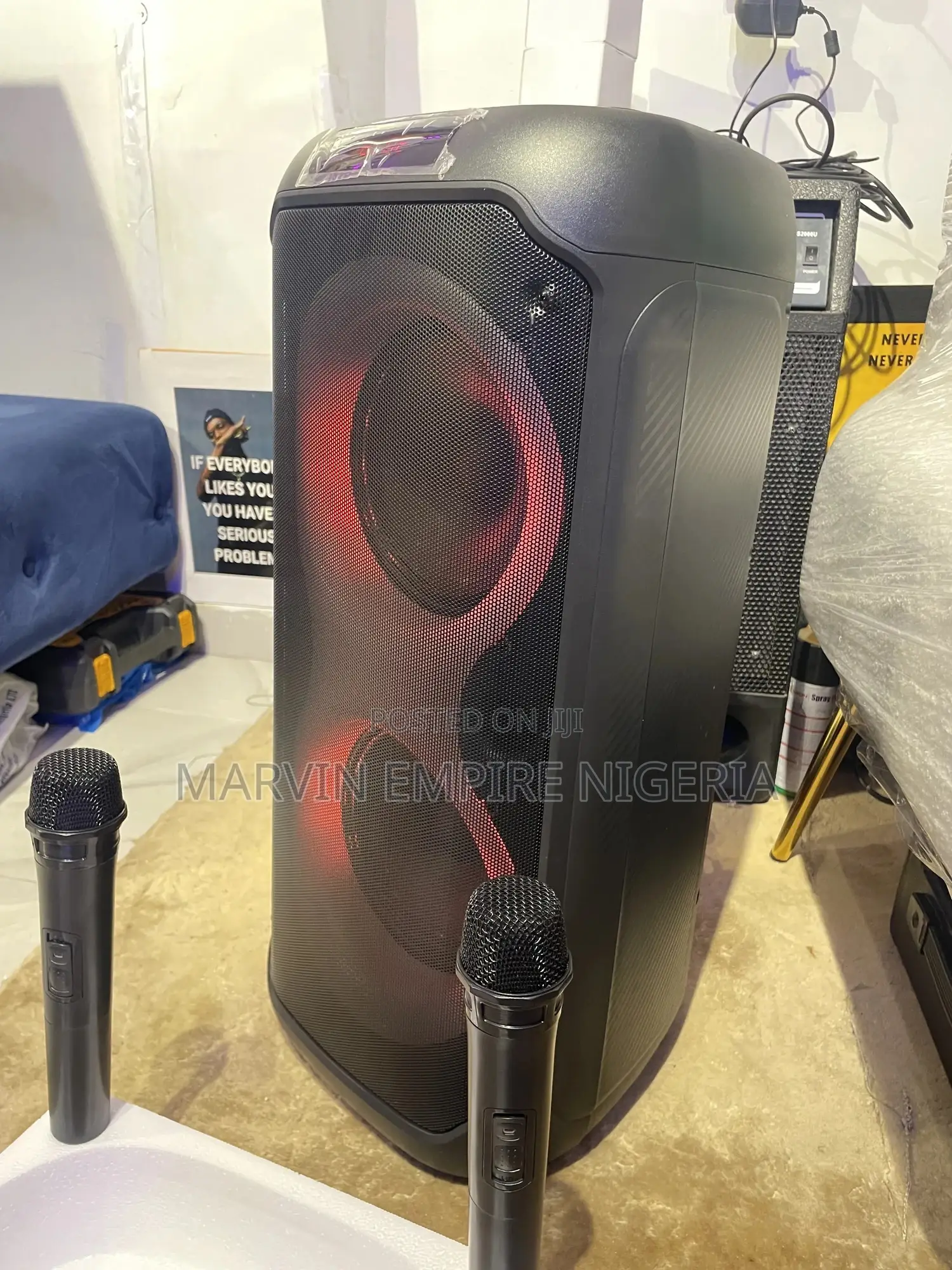 Rent A Pro Extra Bass Pa System Speaker Wireless Two Mics_ Hall Events