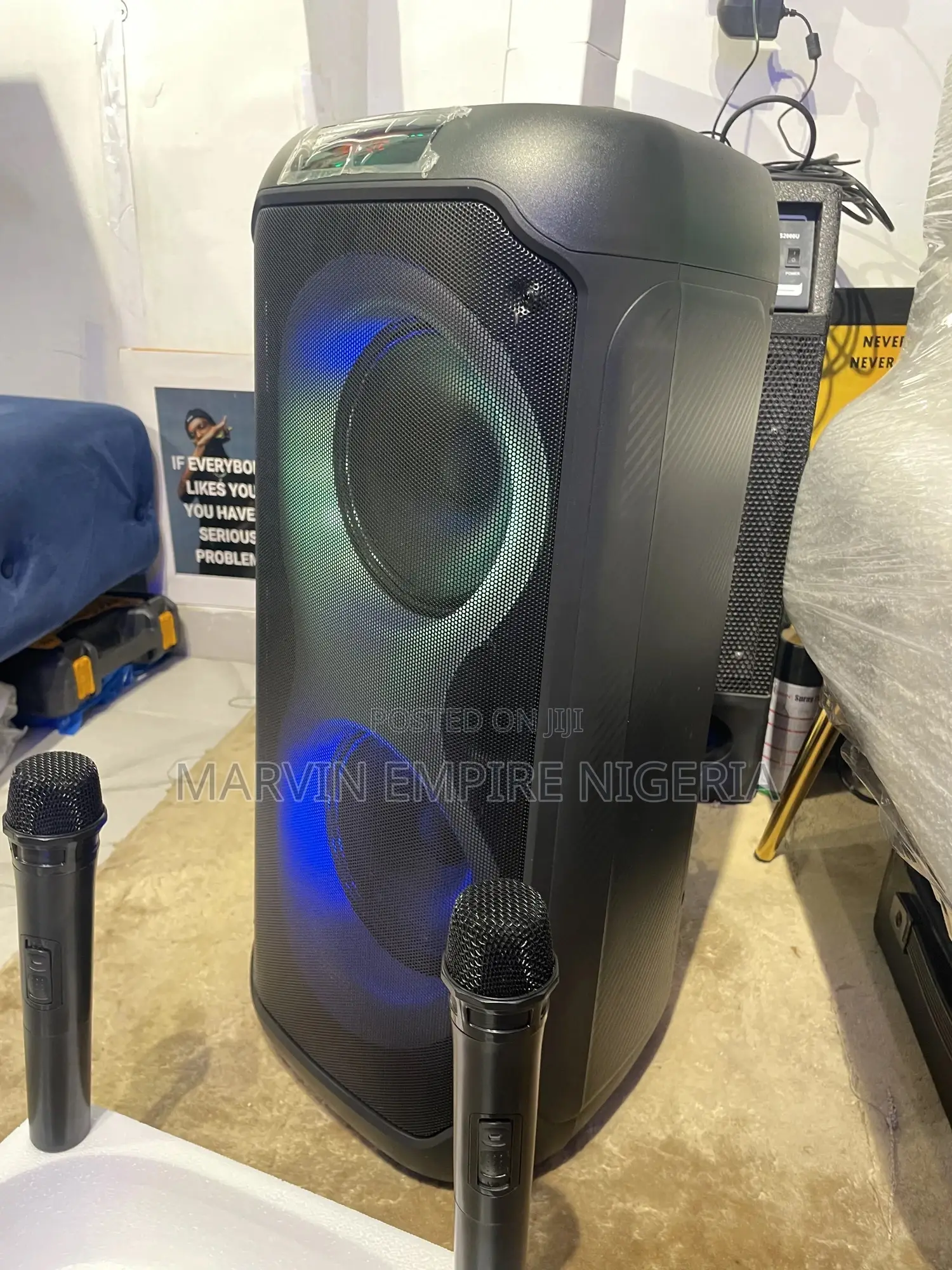Rent A Pro Extra Bass Pa System Speaker Wireless Two Mics_ Hall Events