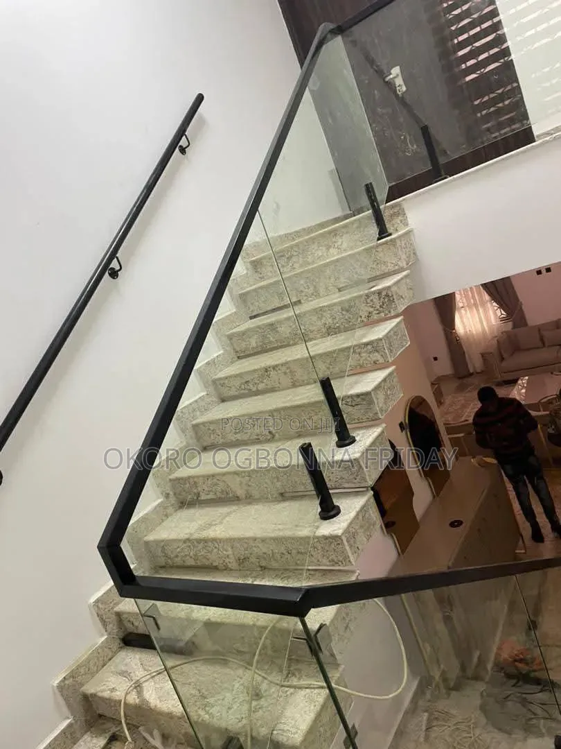 Glass Railing With Black