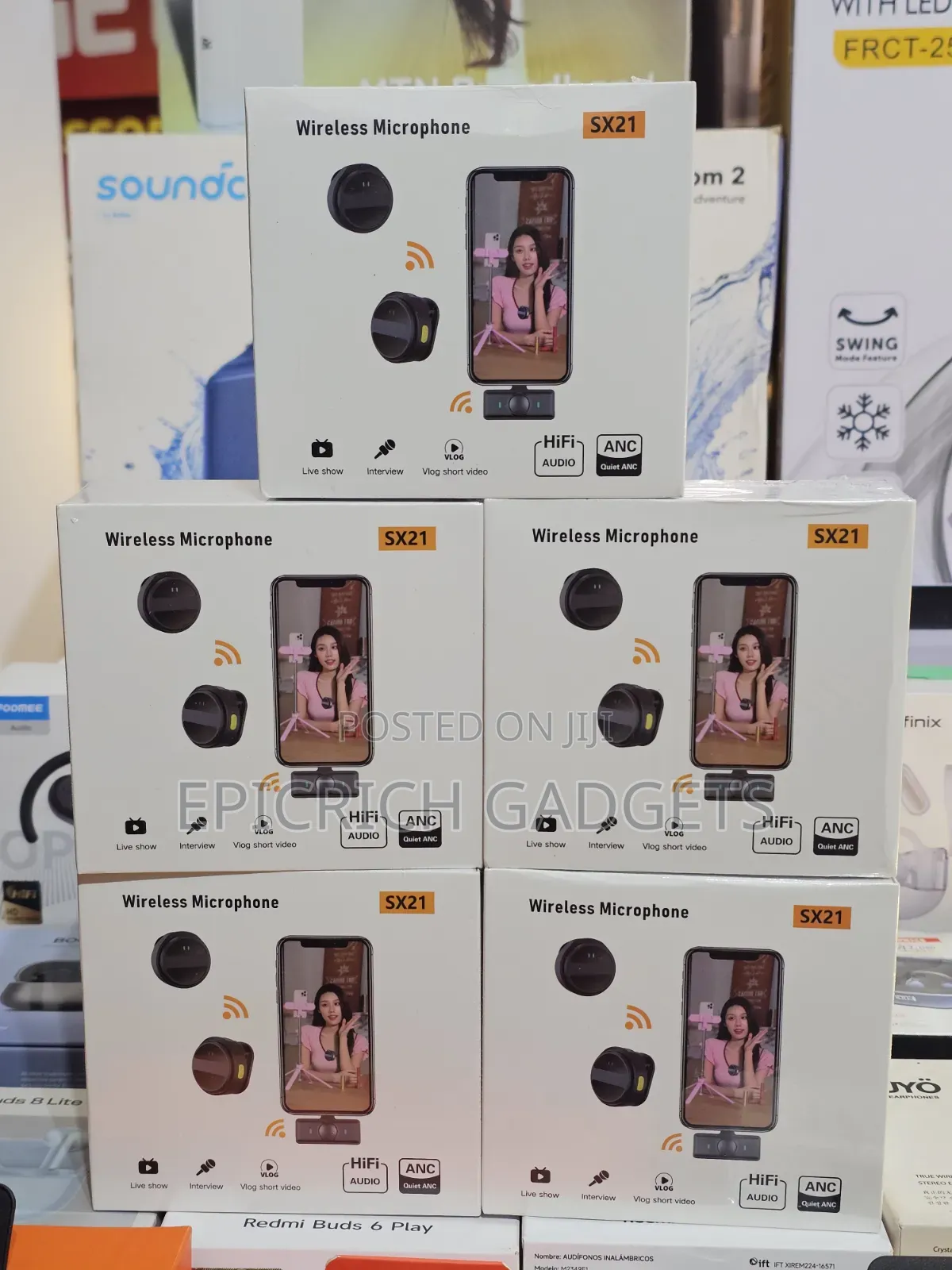 Sx21 Wireless Content Microphone With Hifi Audio and Anc