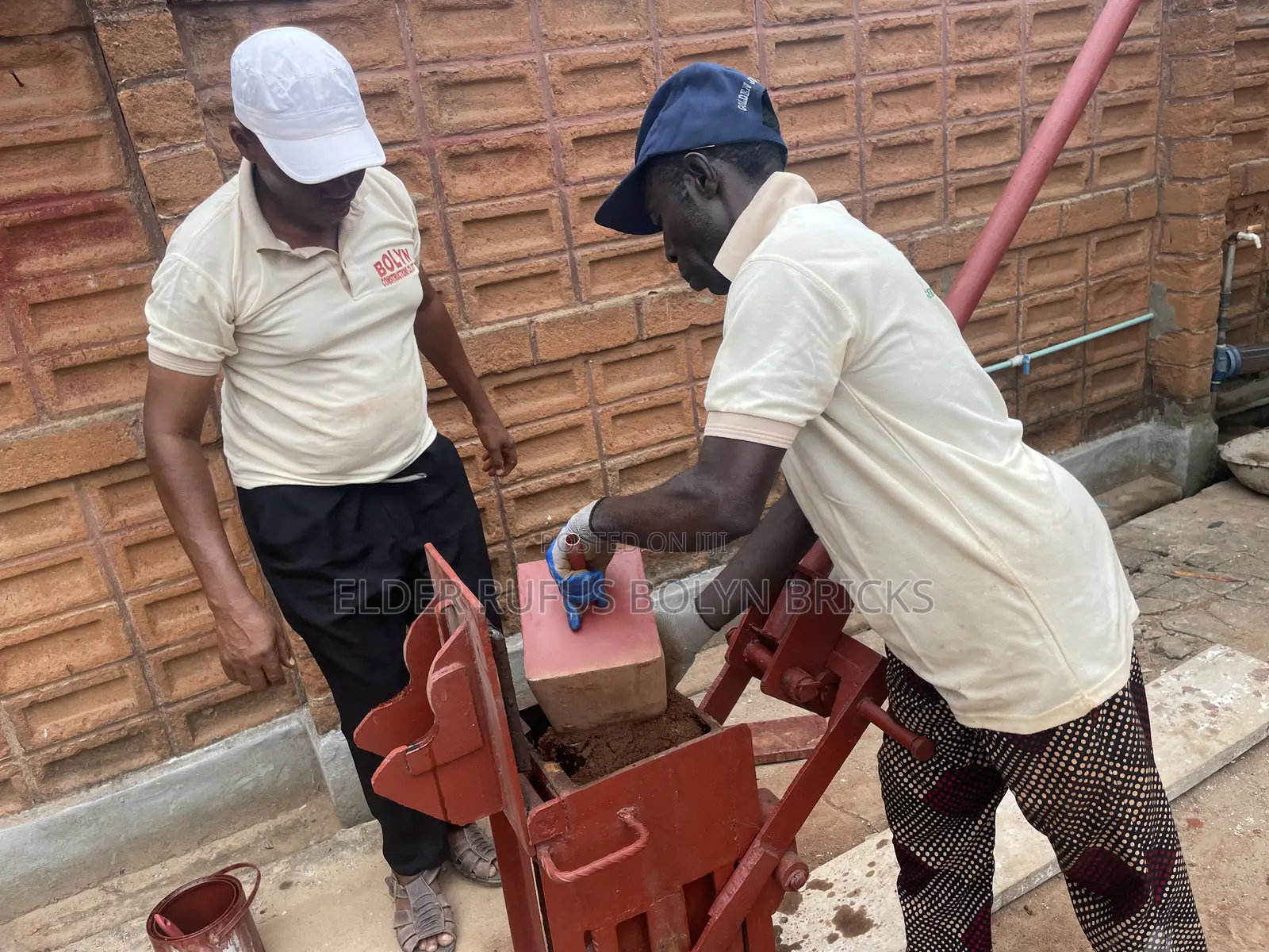 Hydraform 9” Interlocking Manual Brick Press With Holes