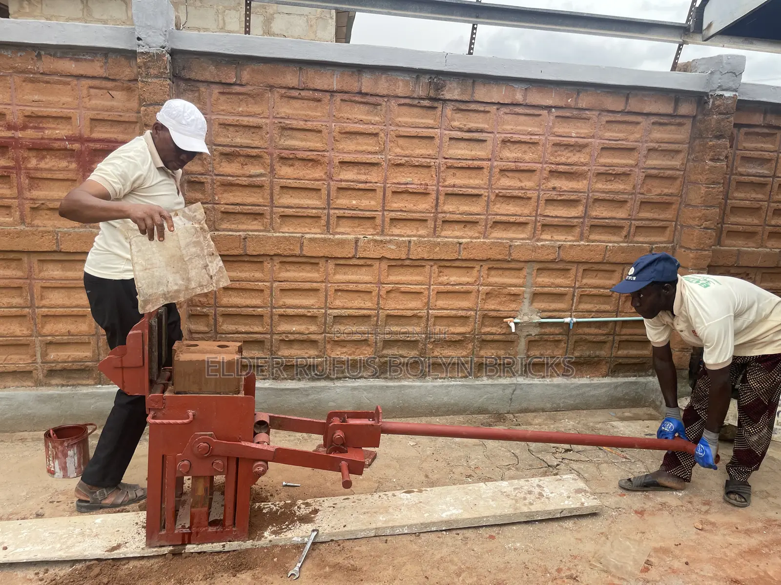 Hydraform 9” Interlocking Manual Brick Press With Holes