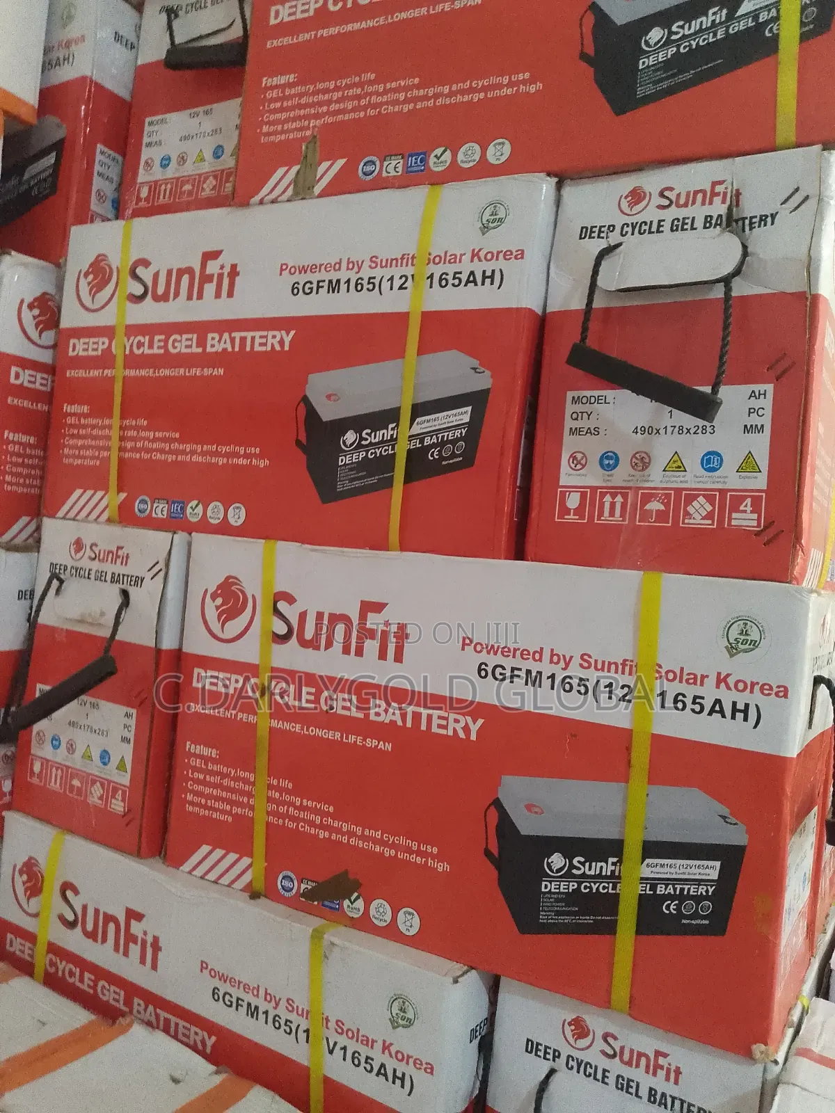 Sunfit 165amps Dry Gel Battery