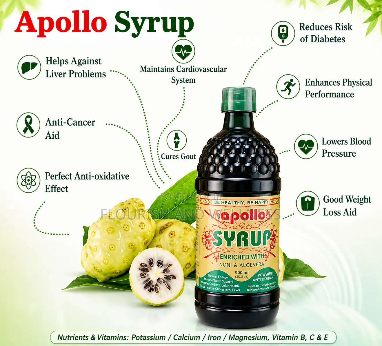 Apollo Noni Syrup for Health and Vitality
