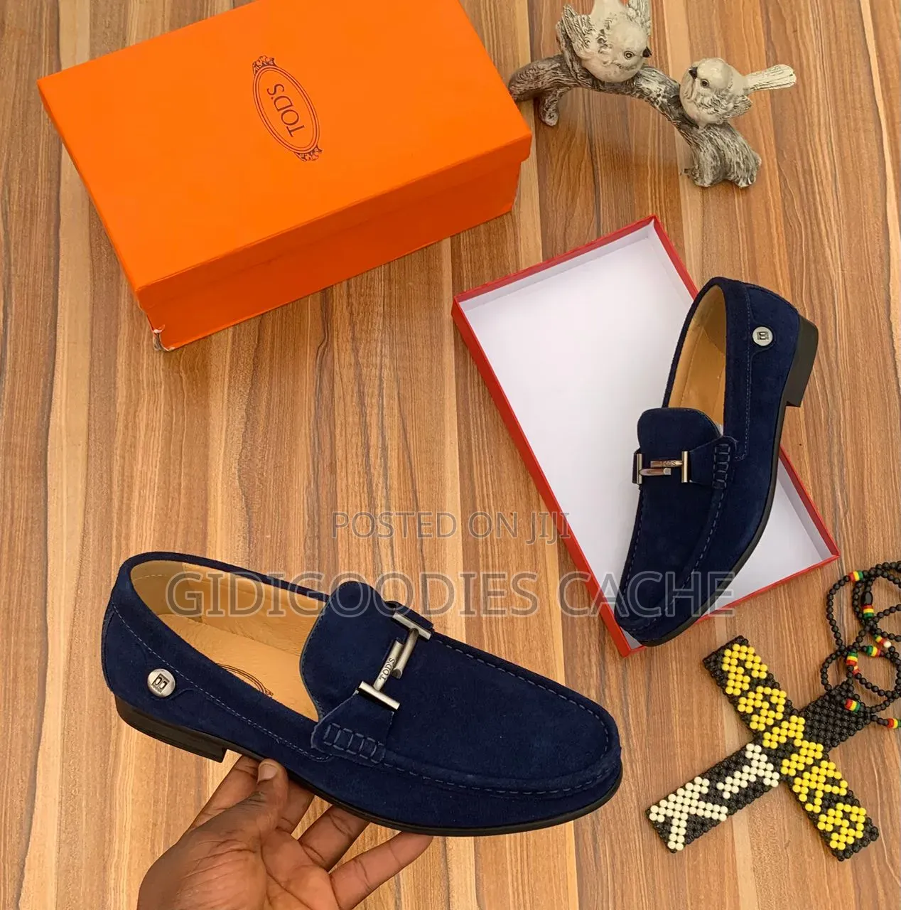 Tod's Black Suede T-Buckle Loafers in Size 40-45